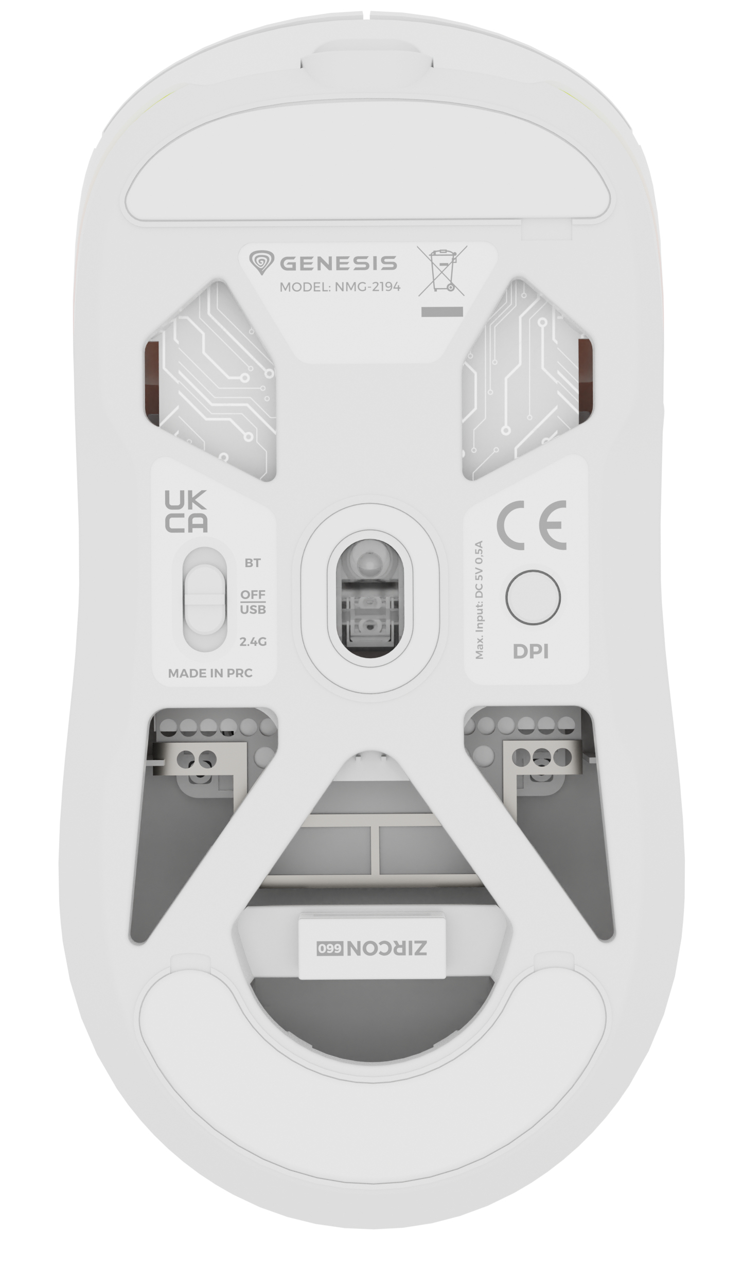 Genesis Gaming Mouse Genesis Zircon 660 Pro Wireless 26000dpi White