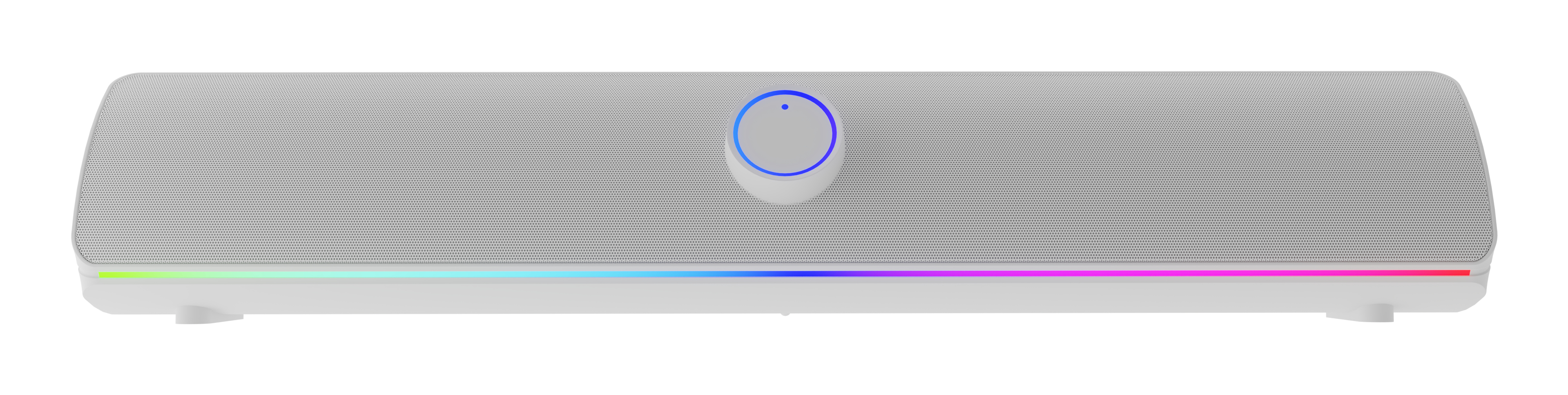 Genesis Helium 312BT NCS-2305 soundbar, 2.0 stereo, 10 W RMS, Bluetooth 5.2 en USB, RGB-verlichting, touchbediening, wit