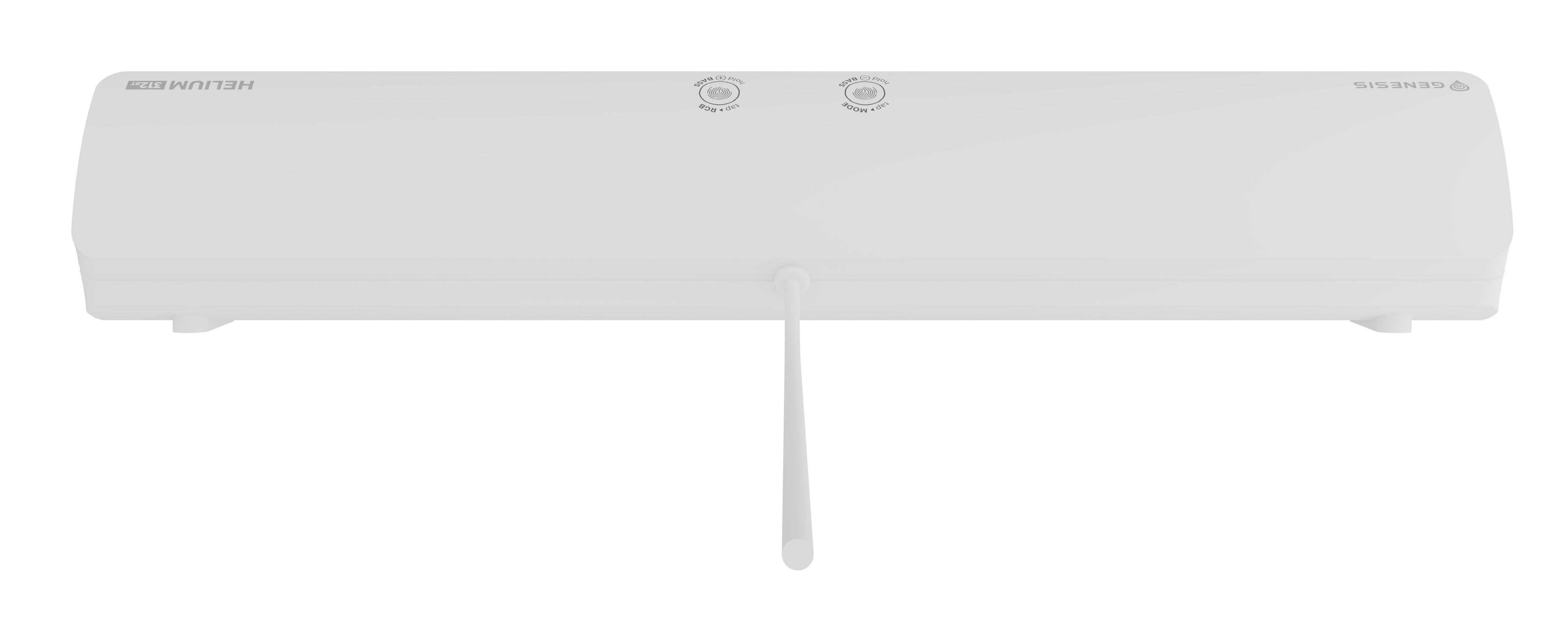 Genesis Helium 312BT NCS-2305 soundbar, 2.0 stereo, 10 W RMS, Bluetooth 5.2 en USB, RGB-verlichting, touchbediening, wit