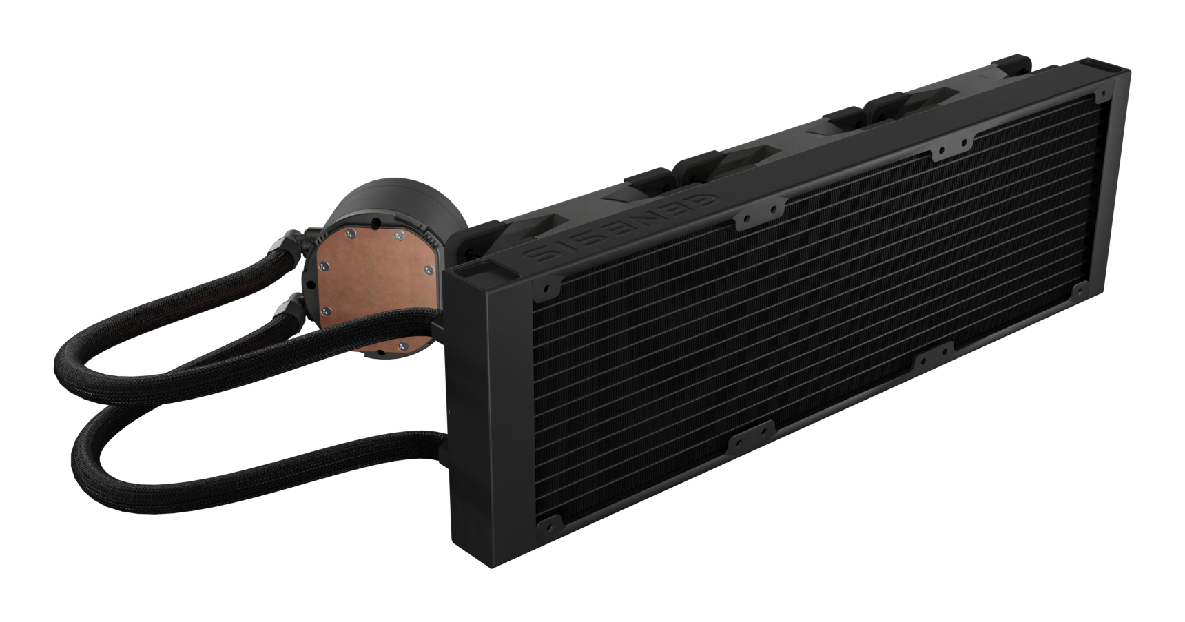 Genesis Hydria 360 Black - 360mm AIO met stille 3-phase pump, 3x 120mm PWM-fans