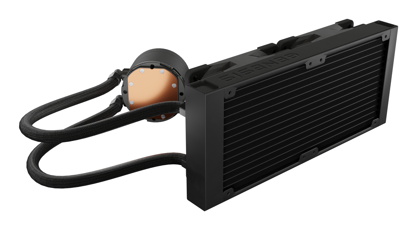 Genesis Hydria 240 ARGB Black - 240mm AIO met stille 3-phase pump, dual 120mm PWM-fans en ARGB-verlichting