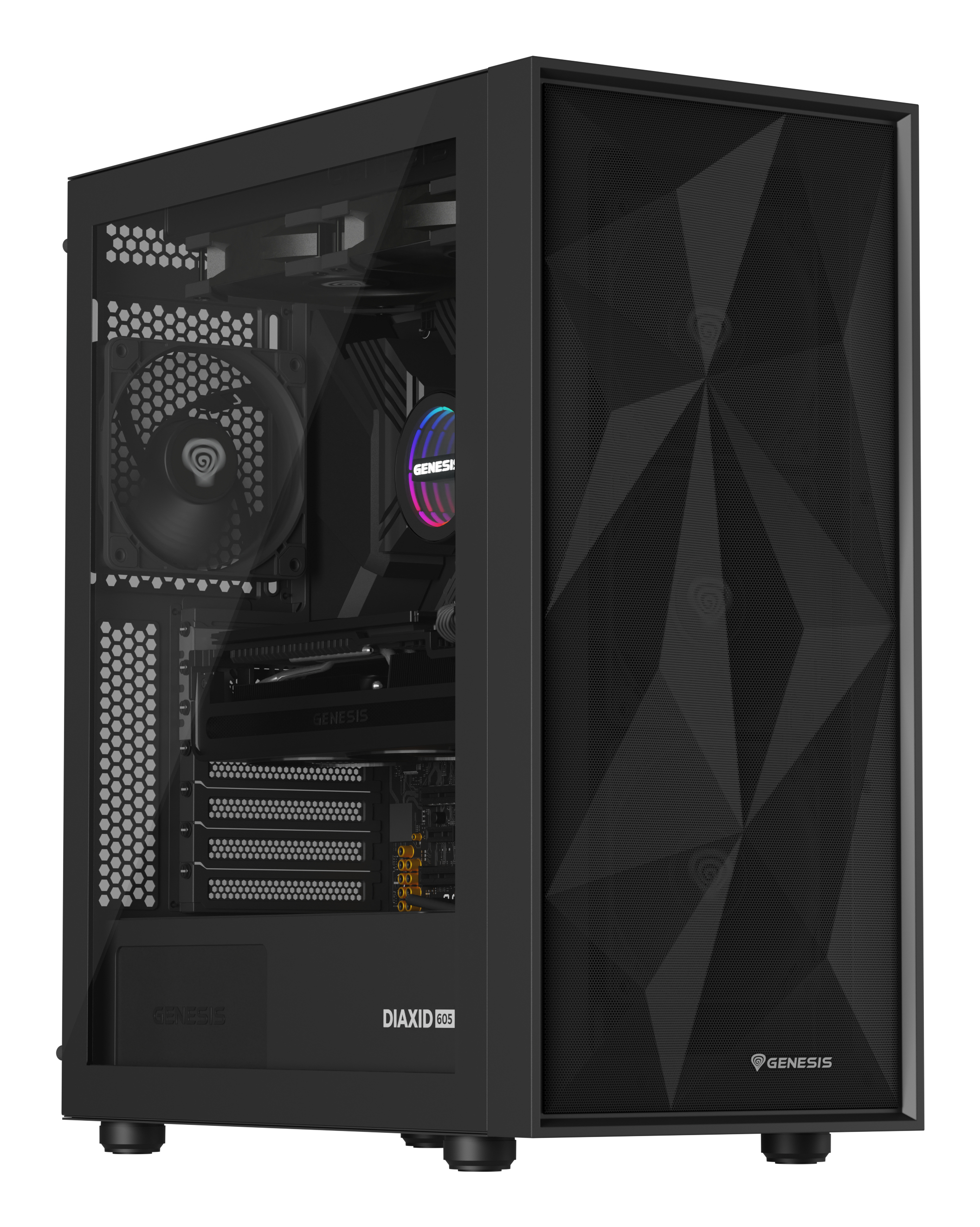 Genesis Hydria 240 Black - 240mm AIO met stille 3-phase pump, dual 120mm PWM-fans.