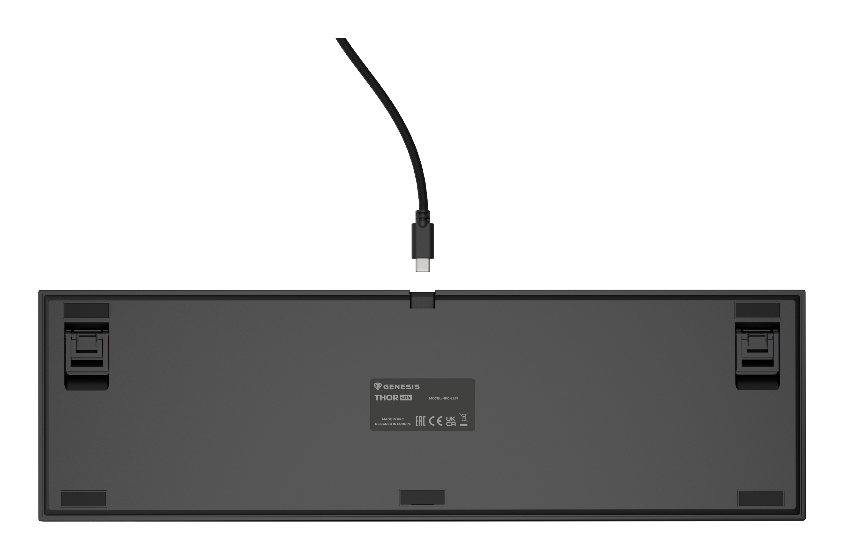 GENESIS Thor 404 gaming toetsenbord, US layout, mechanisch, Gateron Yellow Pro switches, RGB backlight, zwart