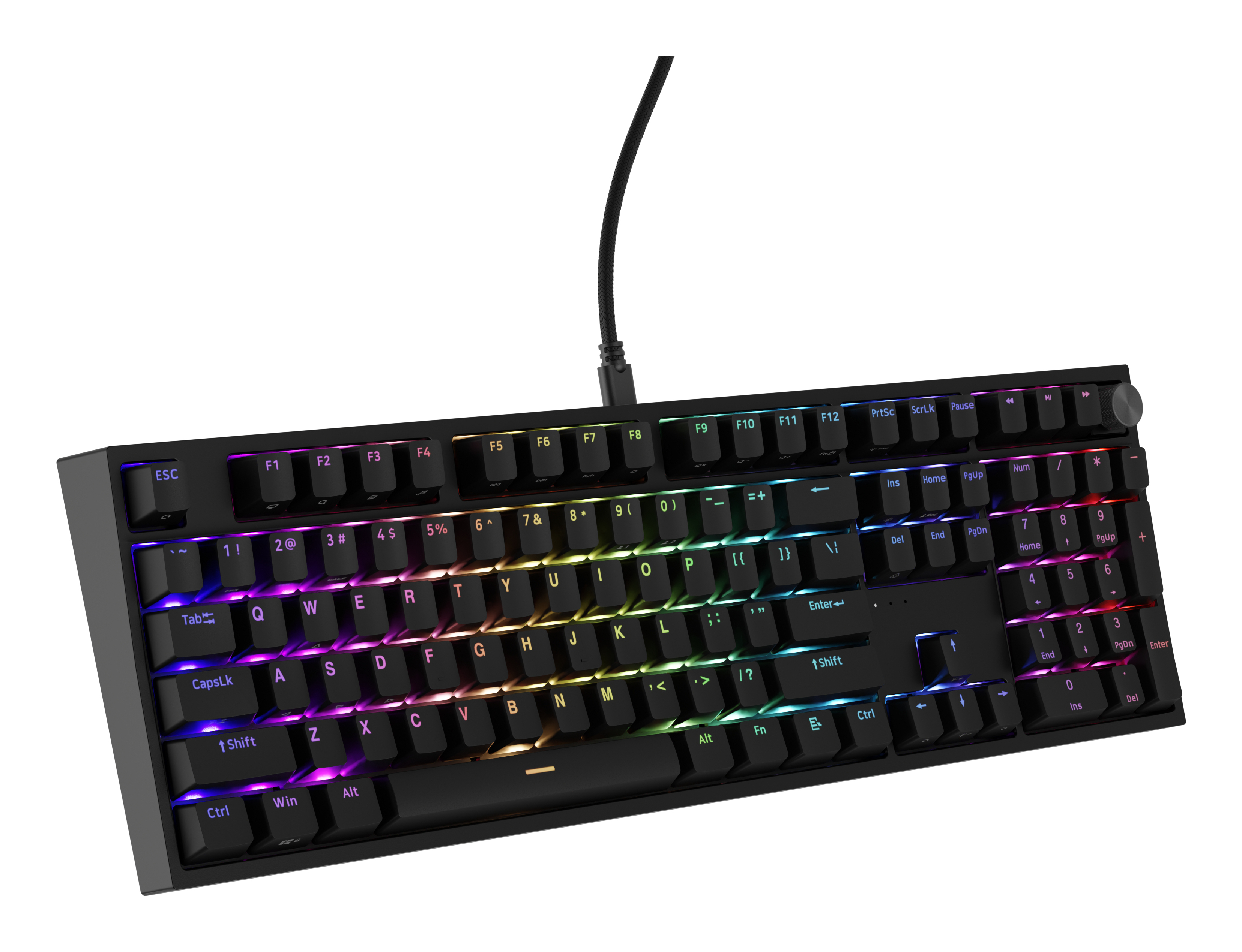 GENESIS Thor 404 gaming toetsenbord, US layout, mechanisch, Gateron Yellow Pro switches, RGB backlight, zwart