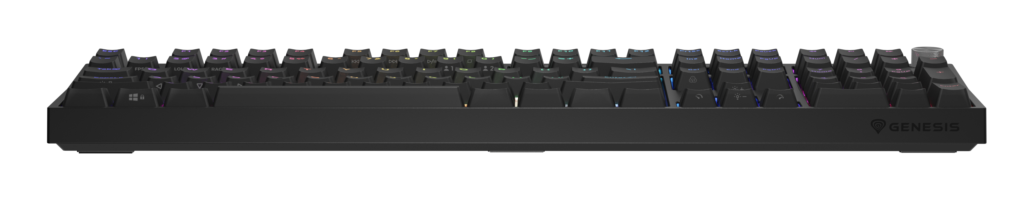 GENESIS Thor 404 gaming toetsenbord, US layout, mechanisch, Gateron Yellow Pro switches, RGB backlight, zwart