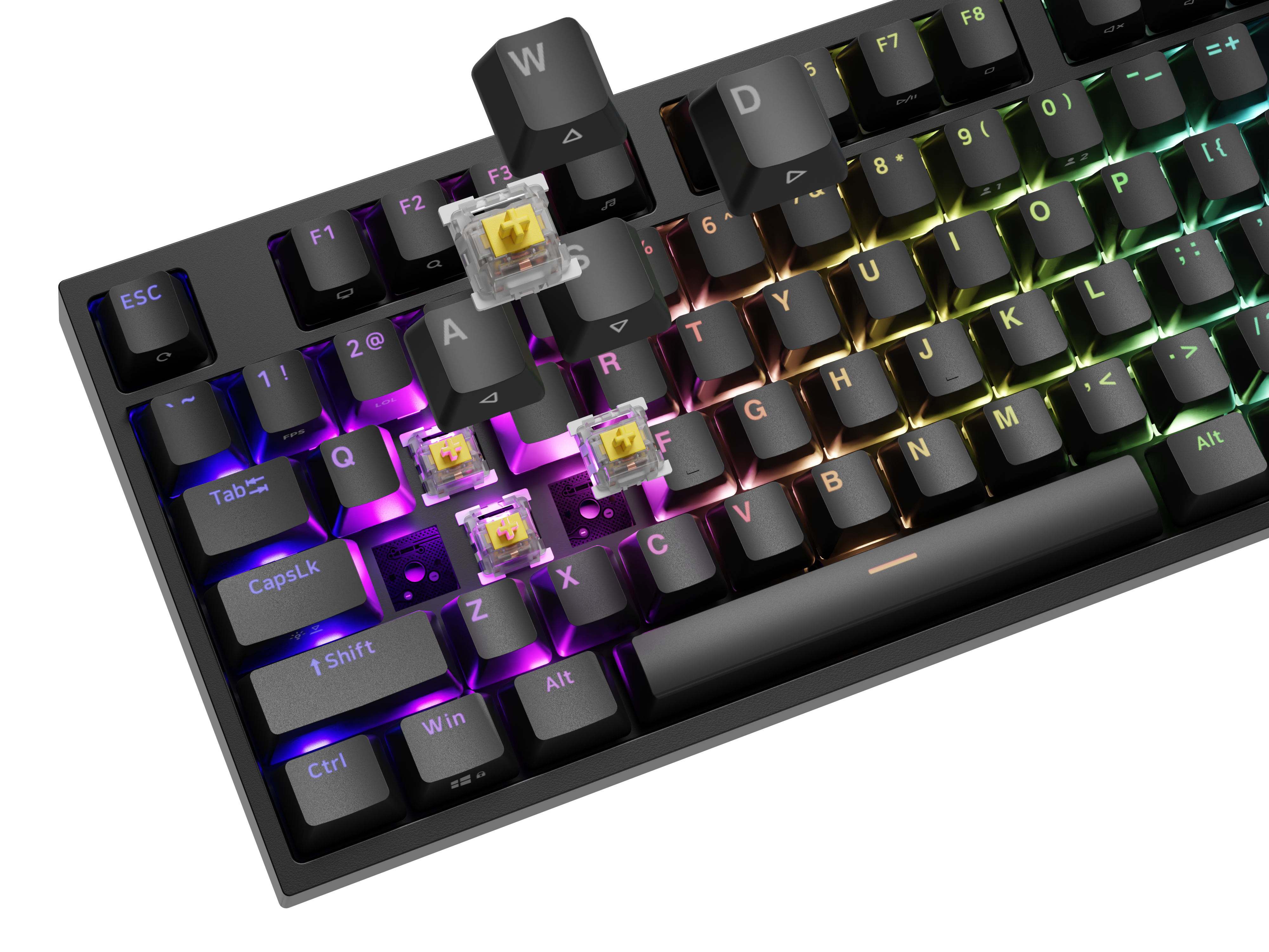 GENESIS Thor 404 gaming toetsenbord, US layout, mechanisch, Gateron Yellow Pro switches, RGB backlight, zwart