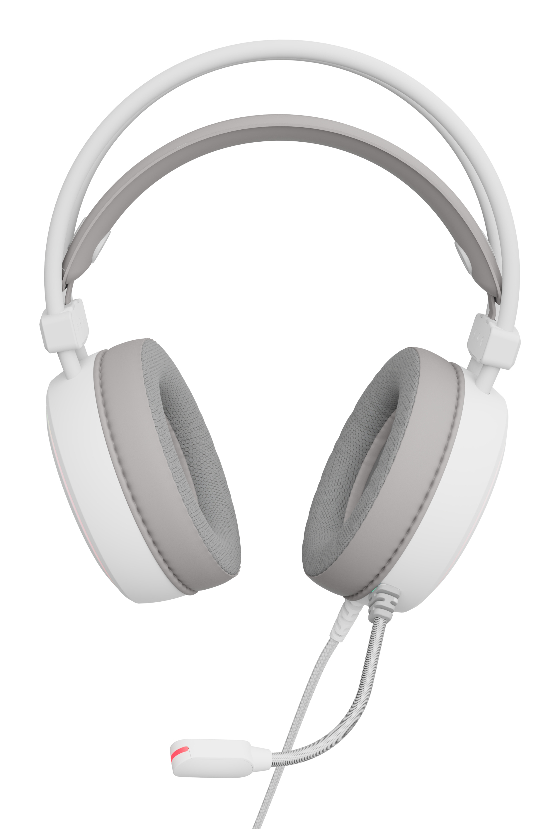 Genesis Neon 613 G2 NSG-2308 gaming headset, 2.0 stereo, over-ear, 50 mm drivers, bedraad, 3.5 mm jack en USB, microfoon, RGB, wit