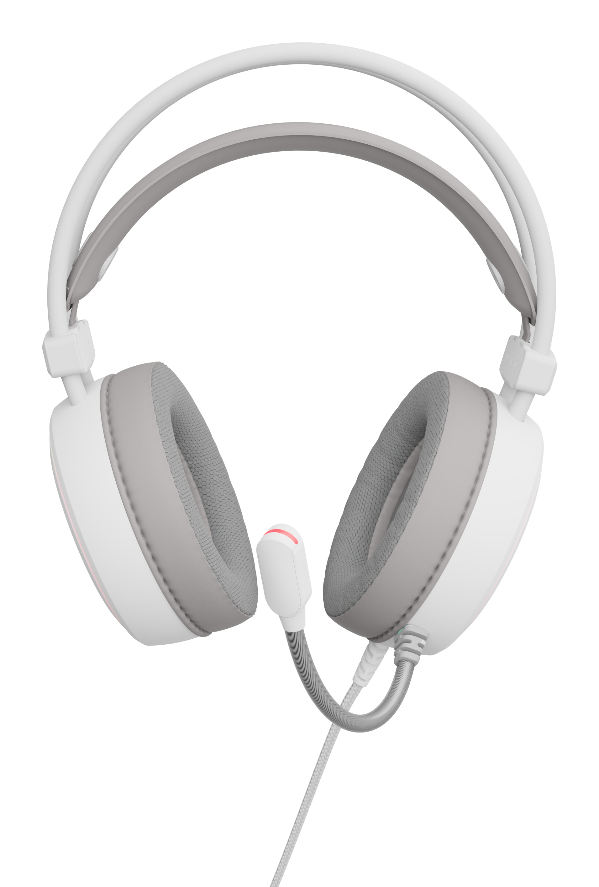 Genesis Neon 613 G2 NSG-2308 gaming headset, 2.0 stereo, over-ear, 50 mm drivers, bedraad, 3.5 mm jack en USB, microfoon, RGB, wit