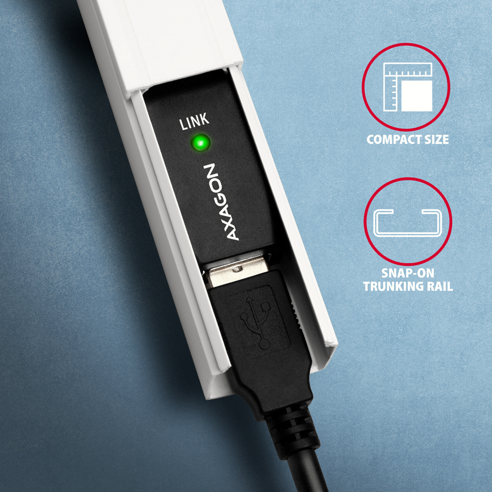 AXAGON ADR-207 USB 2.0 A-M -> A-F active extension/repeater cable 7.5m
