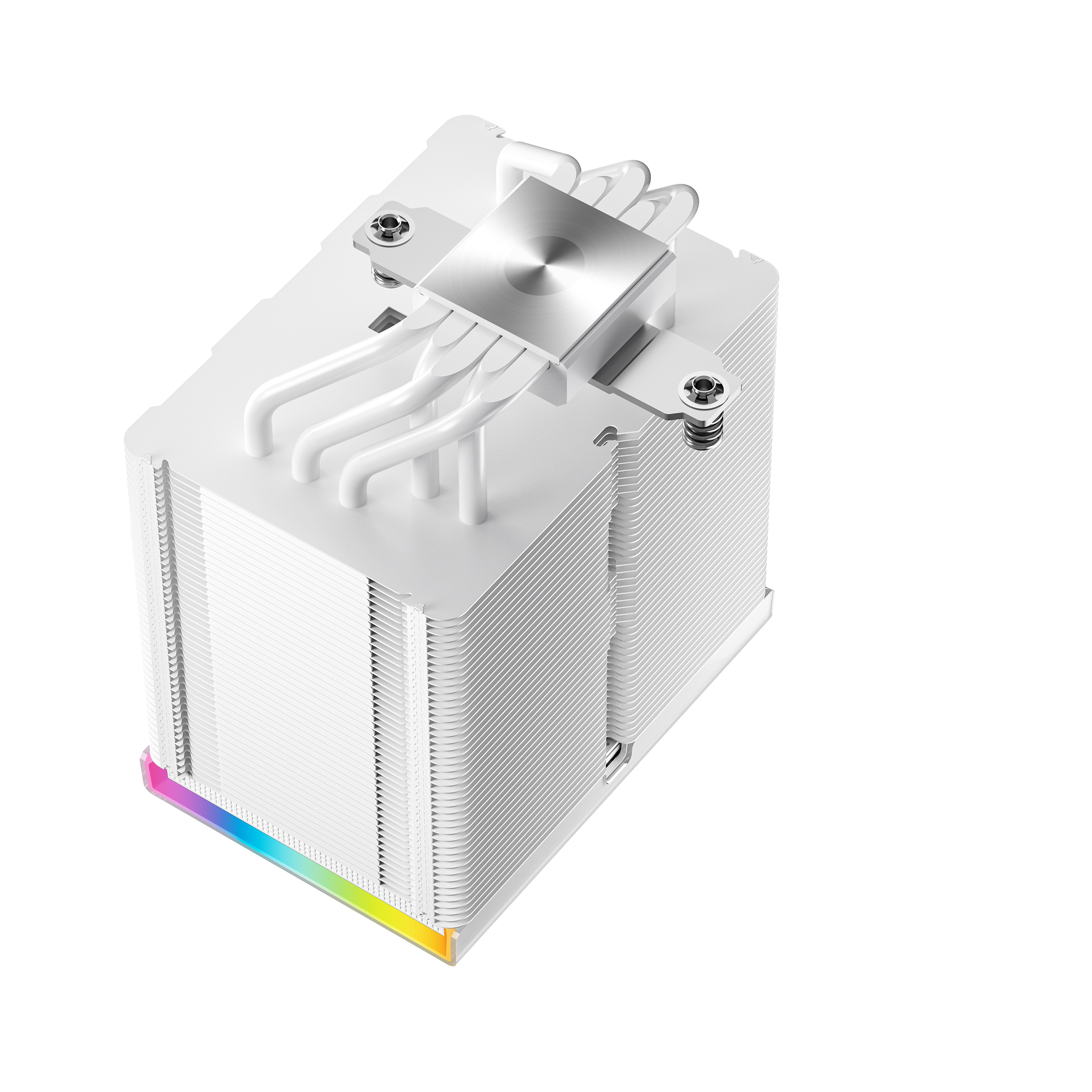 DeepCool AK500 DIGITAL PRO WH Air Cooler, Dual Tower, FT12 SE FDB Fans, Real-Time CPU Status Screen with Multiple Data Point Display, 5 Copper Heat Pipes, CTT2.0 Technology, All White Design