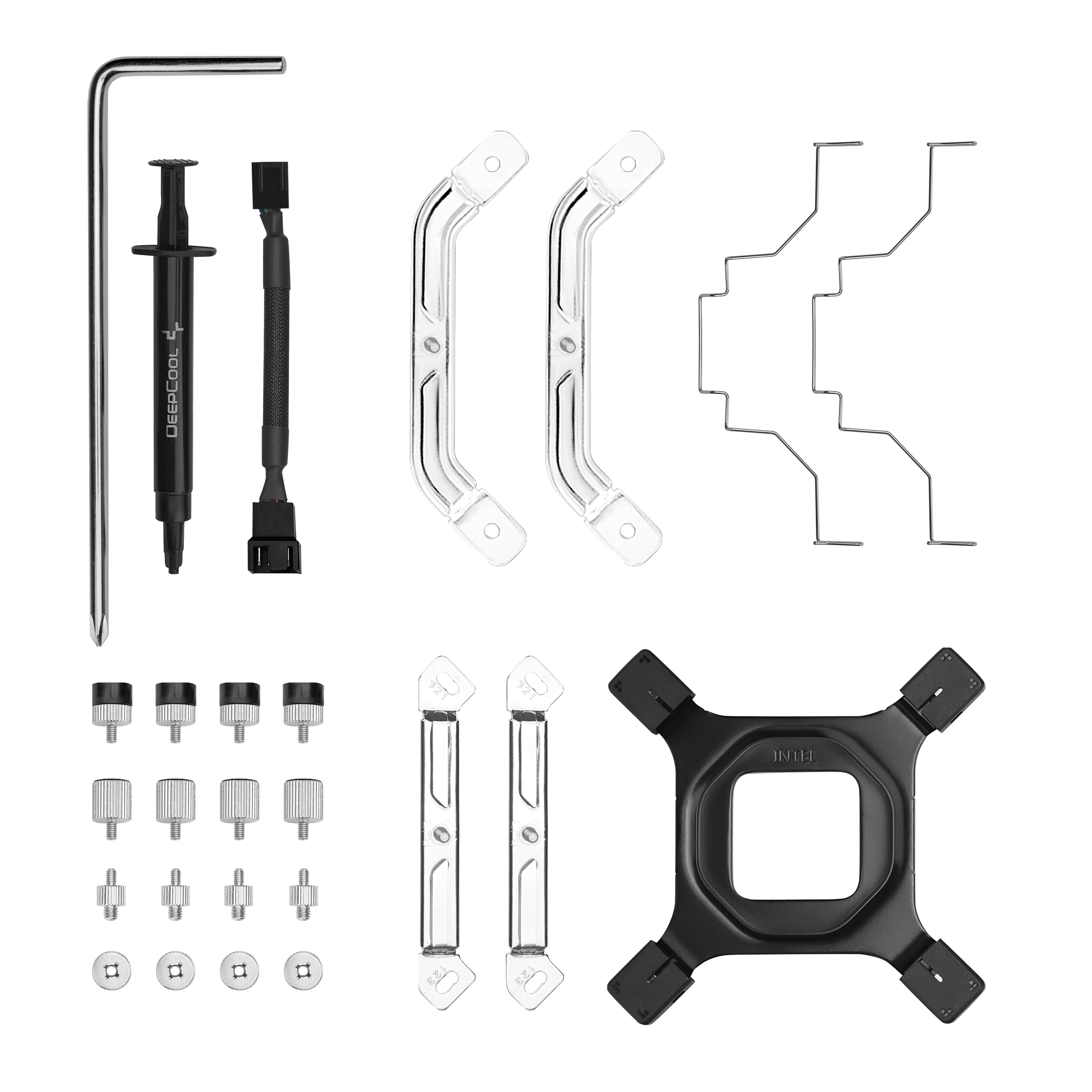 DeepCool AK500 DIGITAL PRO WH Air Cooler, Dual Tower, FT12 SE FDB Fans, Real-Time CPU Status Screen with Multiple Data Point Display, 5 Copper Heat Pipes, CTT2.0 Technology, All White Design