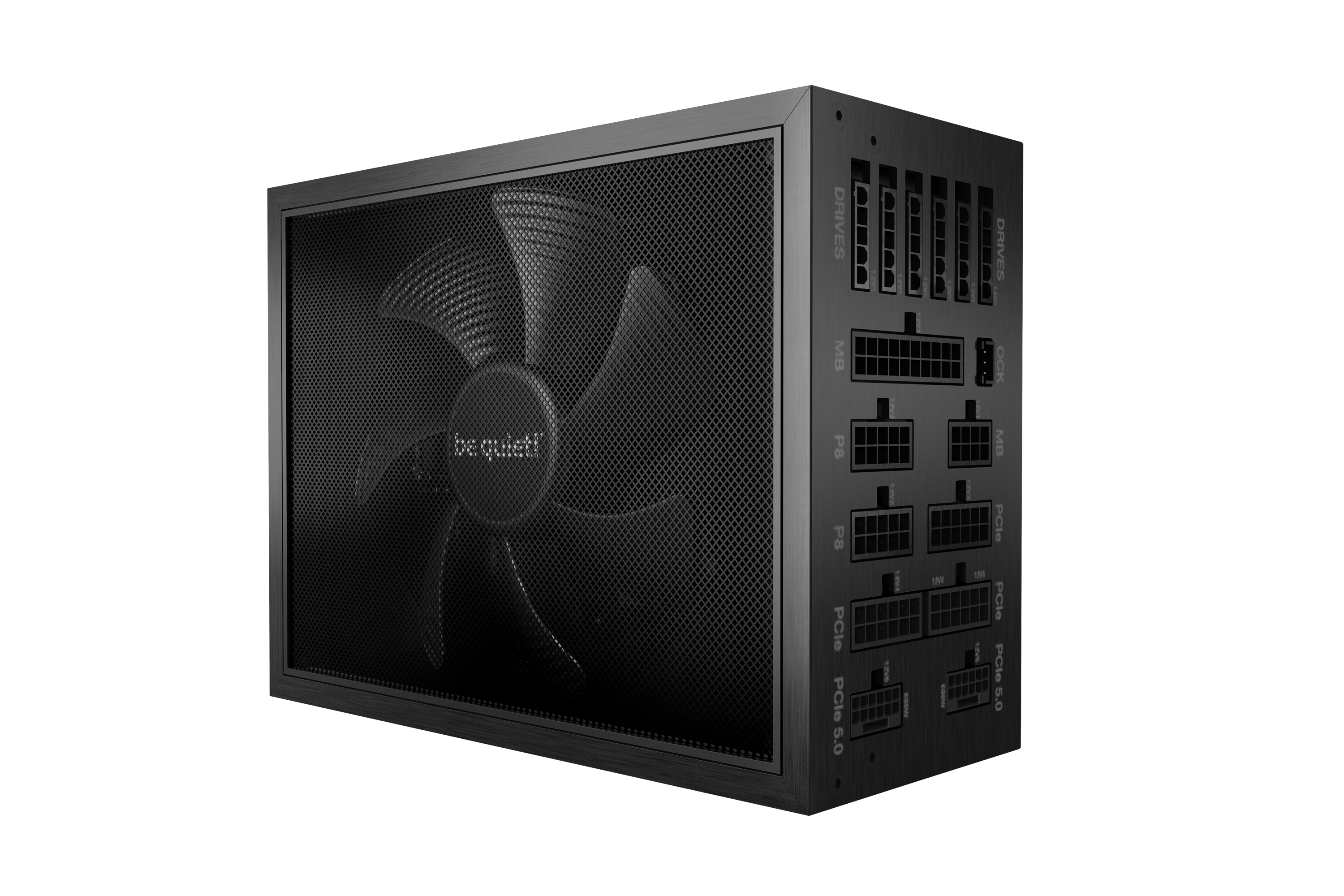 be quiet! Dark Power Pro 13 1600W, ATX3.0, 80+Titanium, 2x 12VHPWR (600W PCIe 5.0, 1000W combined), ErP, Energy Star 8 APFC, Sleeved, 6xPCI-Ex(6+2), 16xSATA, 5xPATA, Full Sleeved Cable Management, Switchable 6 or 1 Rail, Silent Wings 135