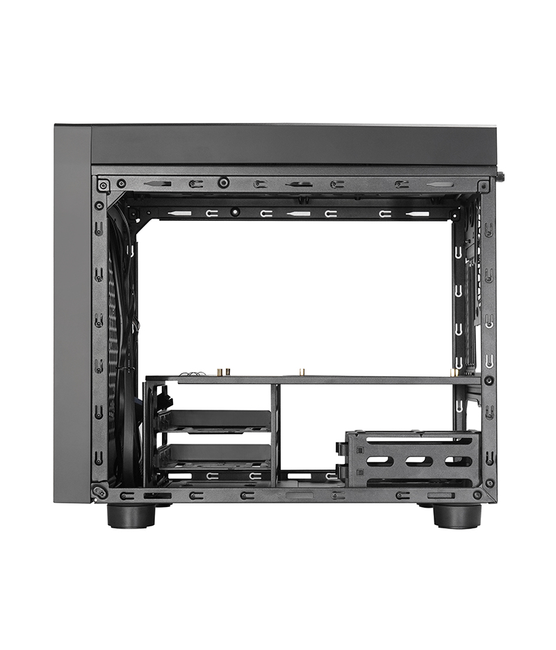 Chieftec Cube M-ATX case, black with 200mm fan