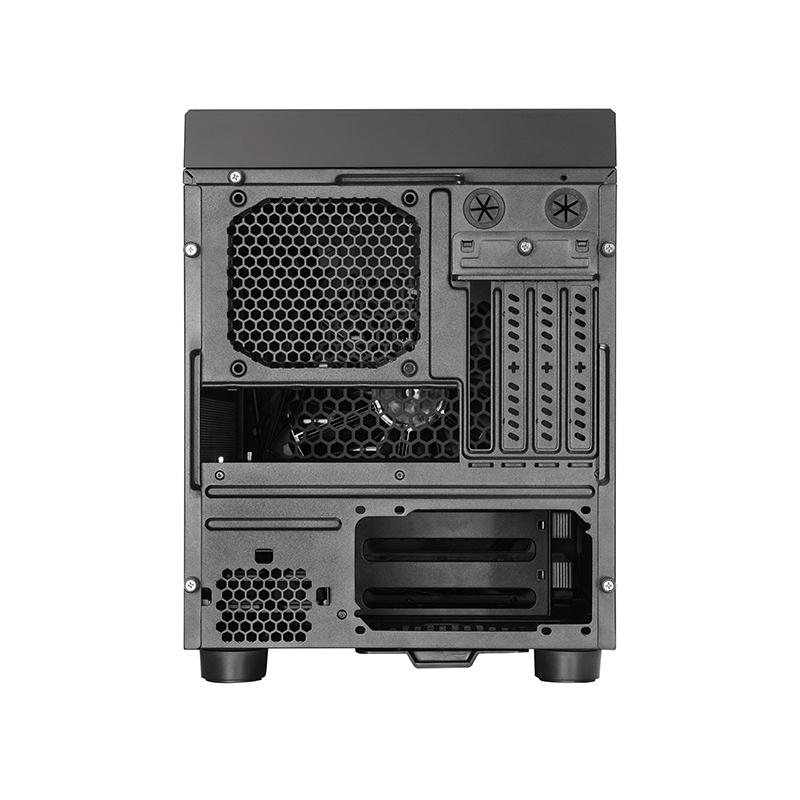 Chieftec Cube M-ATX case, black with 200mm fan
