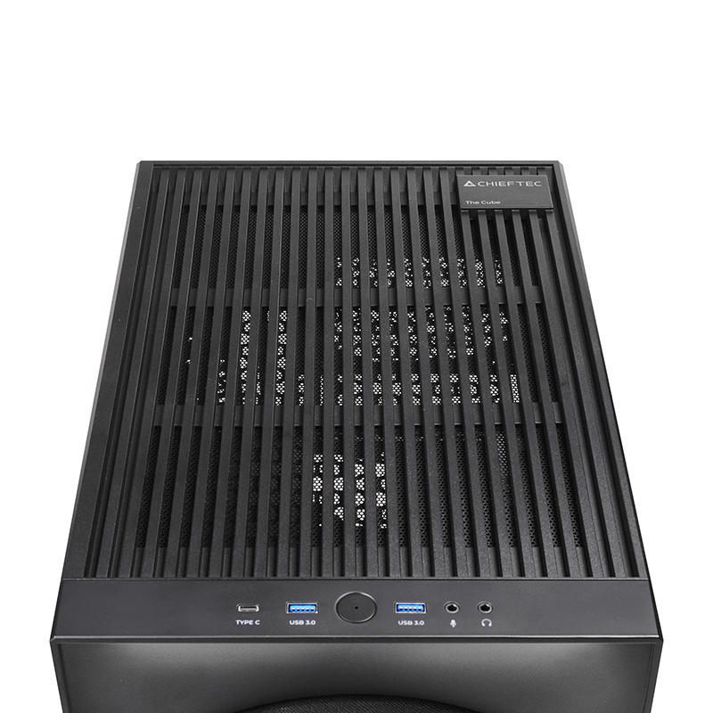 Chieftec Cube M-ATX case, black with 200mm fan