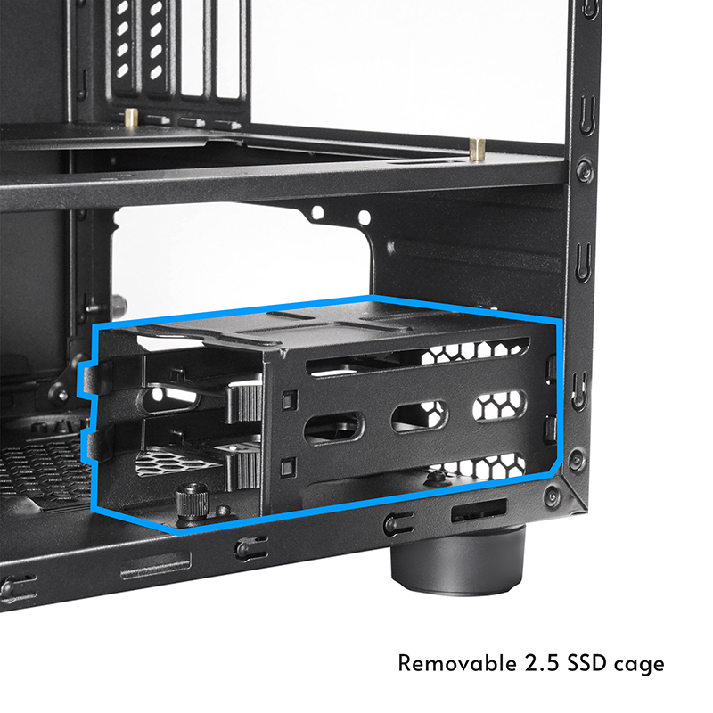 Chieftec Cube M-ATX case, black with 200mm fan