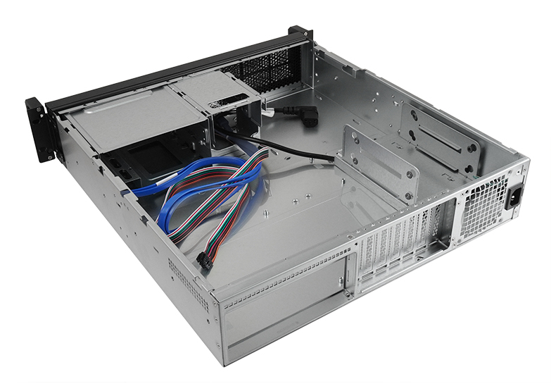 Chieftec UNC-209S-B-OP - 2U rackmount serverbehuizing, SGCC staal 1mm, 457x430x88mm geschikt voor ATX/micro-ATX, 1*5.25 , 1*3.5 extern, 2*3.5 + 2*2.5 intern, zwart