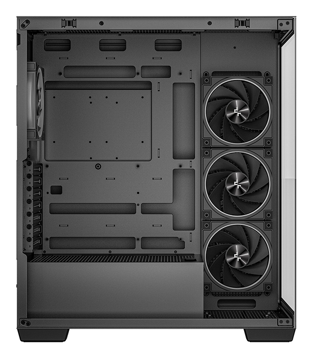 DeepCool CG580 4F V2 ATX Panoramic case, Single Chamber Configuration, Tempered Glass Panels, Pre-Installed 4x120mm PWM ARGB Fans,Type-C Port, 2x USB 3.0, Black