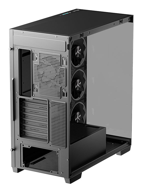 DeepCool CG580 4F V2 ATX Panoramic case, Single Chamber Configuration, Tempered Glass Panels, Pre-Installed 4x120mm PWM ARGB Fans,Type-C Port, 2x USB 3.0, Black
