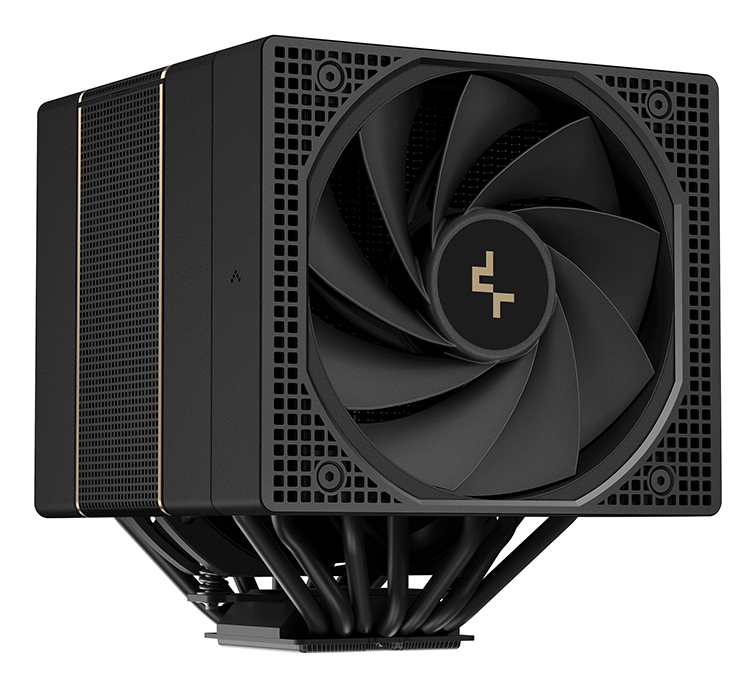 DeepCool ASSASSIN VC ELITE Performance CPU Air Cooler, Hidden Dual-Tower, 120mm&140mm Fans, Vapor Chamber Base, 7 Heatpipes, Fluid Dynamic Bearing, ASSASSIN IV, Black & Gold Color, Flagship Air Cooler