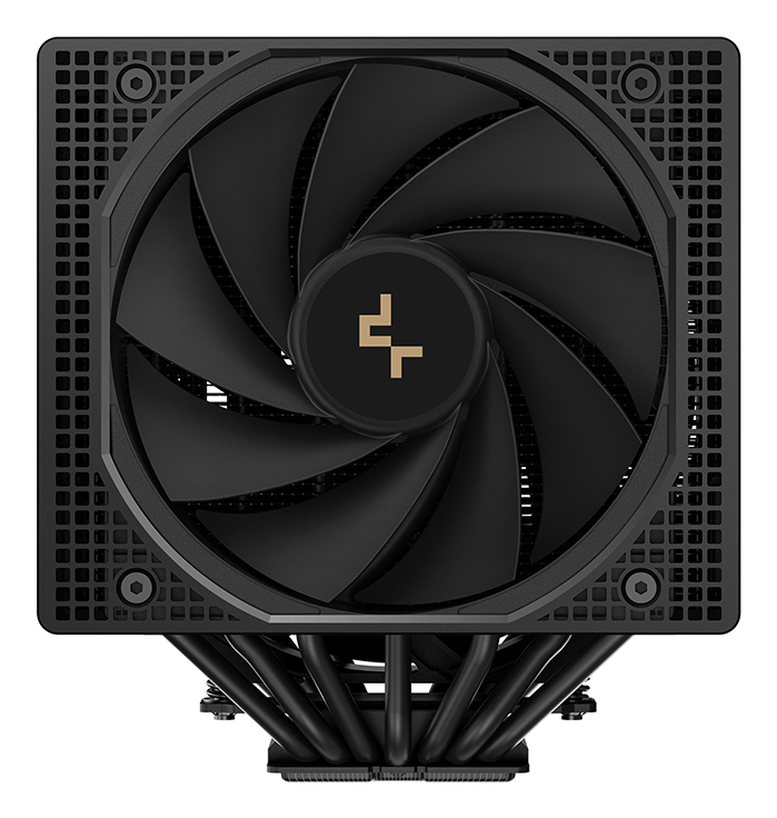 DeepCool ASSASSIN VC ELITE Performance CPU Air Cooler, Hidden Dual-Tower, 120mm&140mm Fans, Vapor Chamber Base, 7 Heatpipes, Fluid Dynamic Bearing, ASSASSIN IV, Black & Gold Color, Flagship Air Cooler