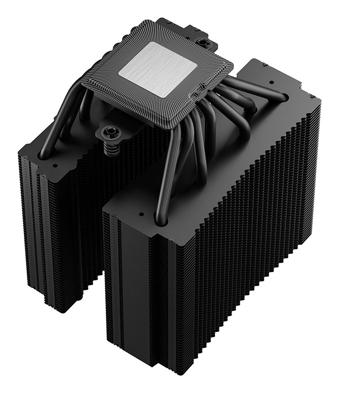 DeepCool ASSASSIN VC ELITE Performance CPU Air Cooler, Hidden Dual-Tower, 120mm&140mm Fans, Vapor Chamber Base, 7 Heatpipes, Fluid Dynamic Bearing, ASSASSIN IV, Black & Gold Color, Flagship Air Cooler