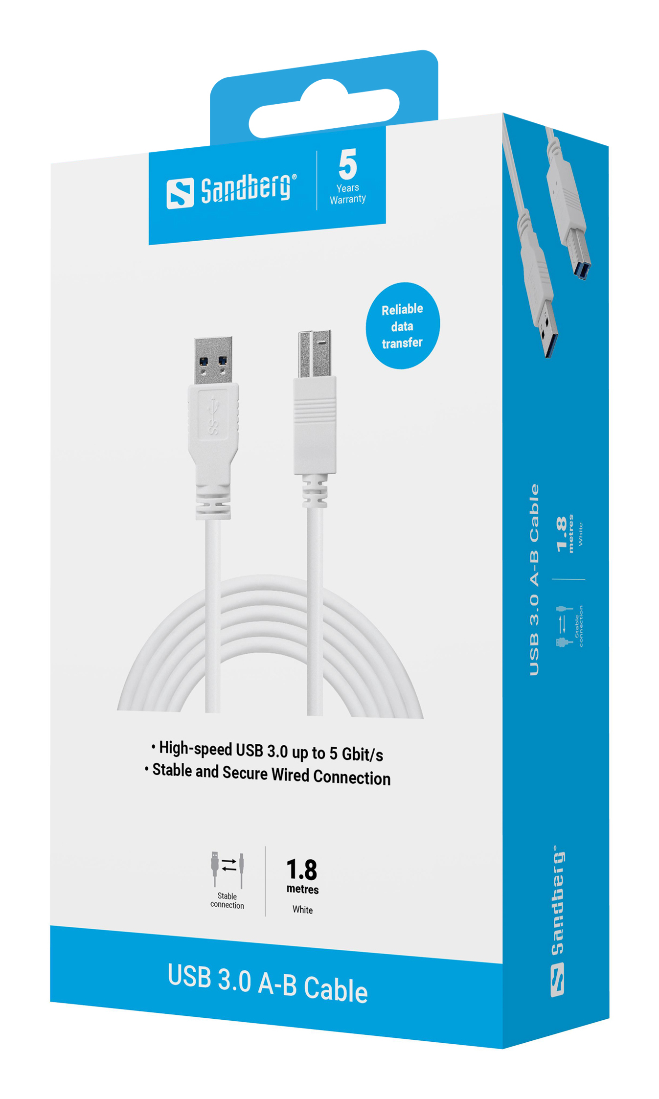 Sandberg USB 3.0 A-B Cable 1.8 m