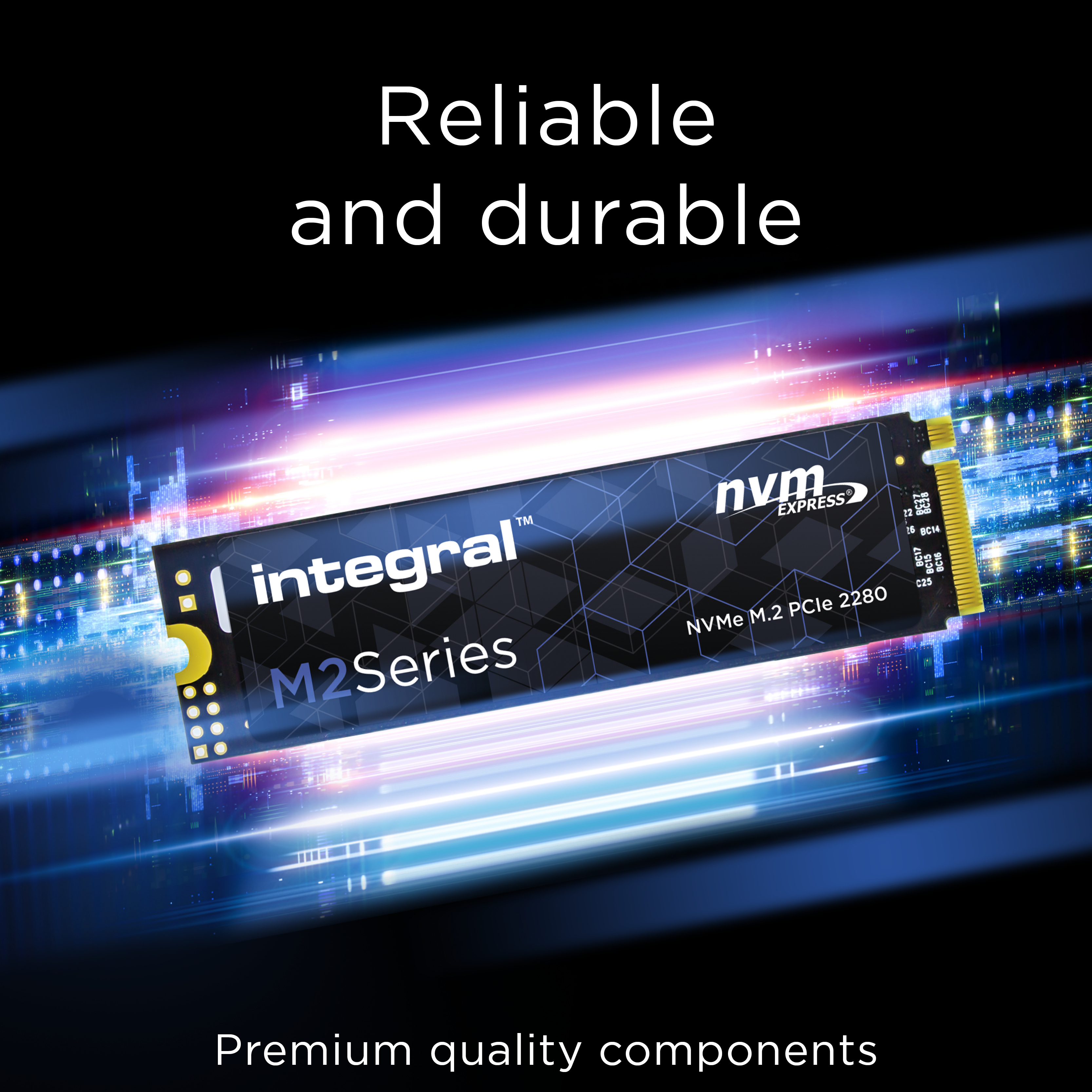 Integral 250 GB M2-Series M.2 SSD, PCIe, NVMe, 22 x 80 mm, PCI3x4