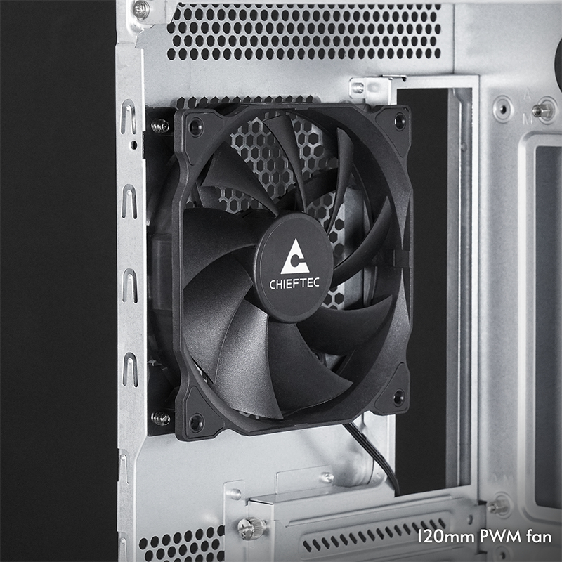 Chieftec Uni // Chieftec Uni // Black, ATX workstation 2 x 5,25 External, 6 x 3,5 and 4 x 2,5 Internal, pre-installed 120mm PWM fan, 360mm AIO compatible