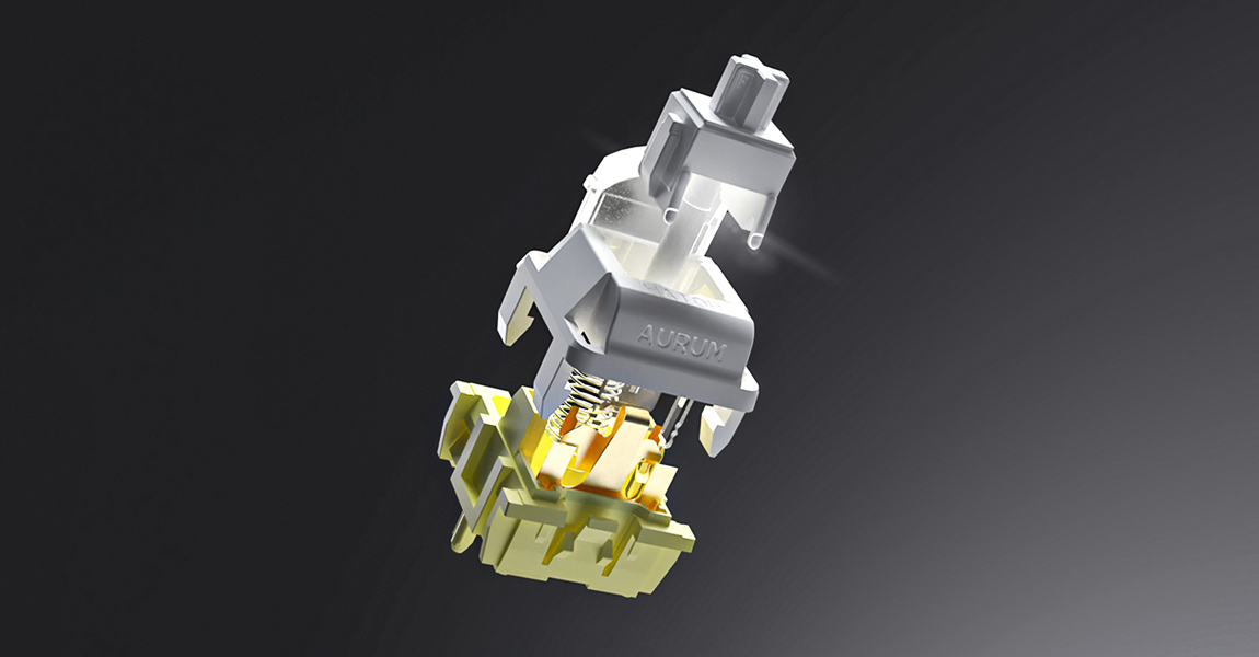 HATOR Skyfall 80 wireless, white-black, ABS OMA white-white US-ANSI, HATOR Aurum Lemon 70M linear mechanical hotswap 50gf switches, 2.4GHz/Bluetooth/USB, 4000mAh, gasket mount structure & anti-noise sandwich, knob, RGB workspace&gaming keyboard - (HTK318