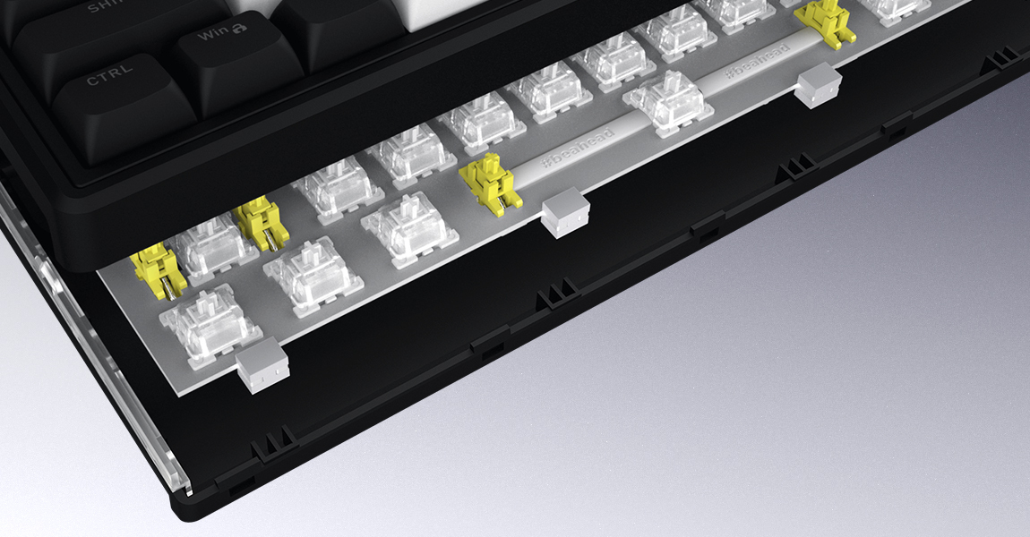 HATOR Skyfall 65 MAG ULTIMA 8K, wireless white-black, PBT OMA white-black US-ANSI, HATOR Aurum Strawberry 100M magnetic hotswap 45gf switches, 2.4GHz/Bluetooth/USB, dual 8K polling rate, 64K single key, 8000mAh, gasket mount & anti-noise, 3.5 TFT screen,