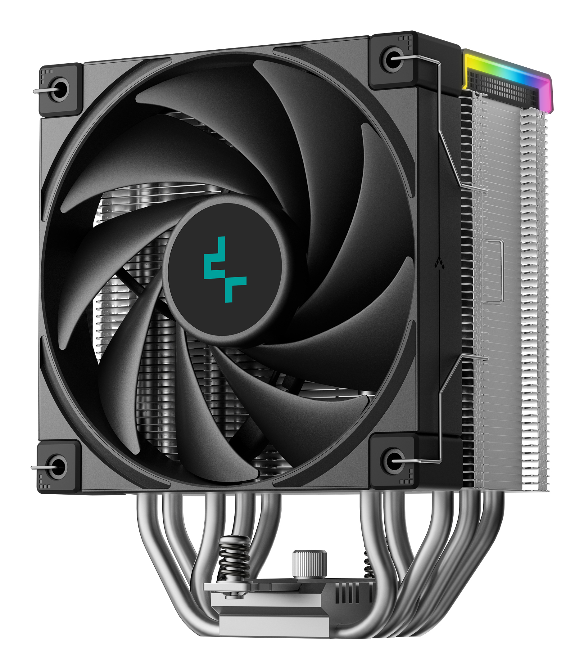 DeepCool AK500S DIGITAL SE Air Cooler, Single Tower, Real-Time CPU Status Screen, 5 Offset Copper Heat Pipes