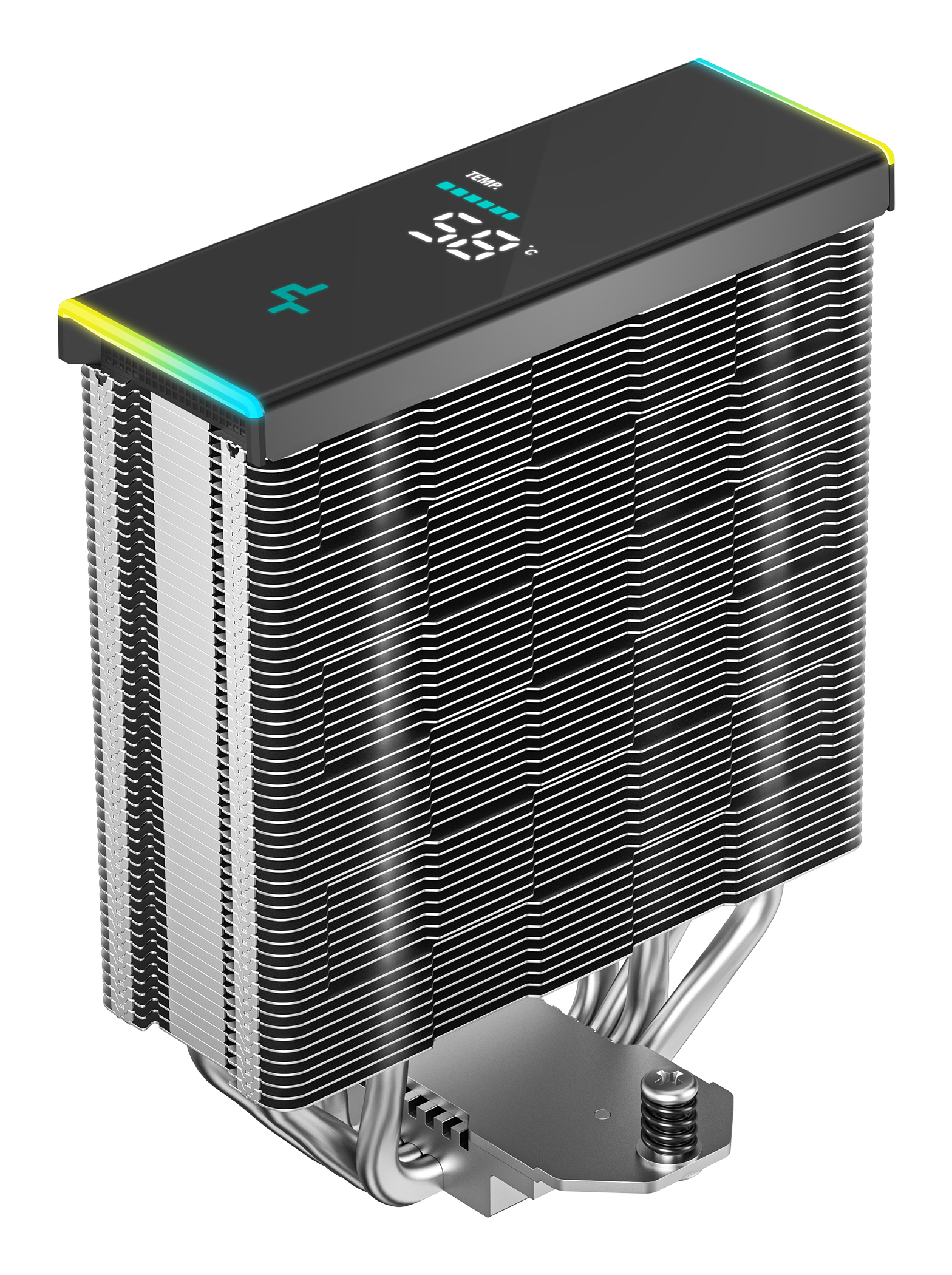 DeepCool AK400 DIGITAL SE Air Cooler, Single Tower, Real-Time CPU Status Screen, 4 Copper Heat Pipes, 220W Heat Dissipation