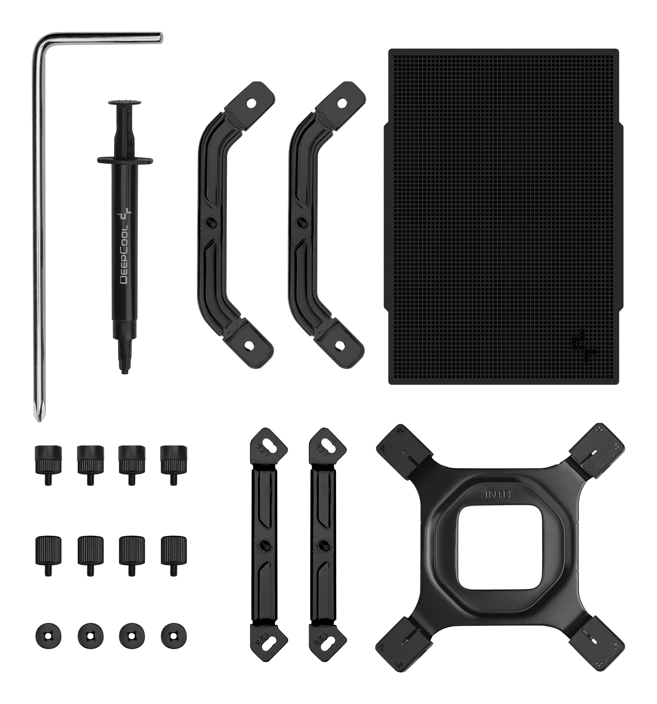 DeepCool AK500 G2 Air Cooler, Single Tower, Performance Fan, Wood Grain Top Cover, Replaceable Black Matrix-Style Sticker, CTT 2.0, 5 Copper Heat Pipes, Activate Clearing Tech, 0-RPM Startup/Stop, Black.