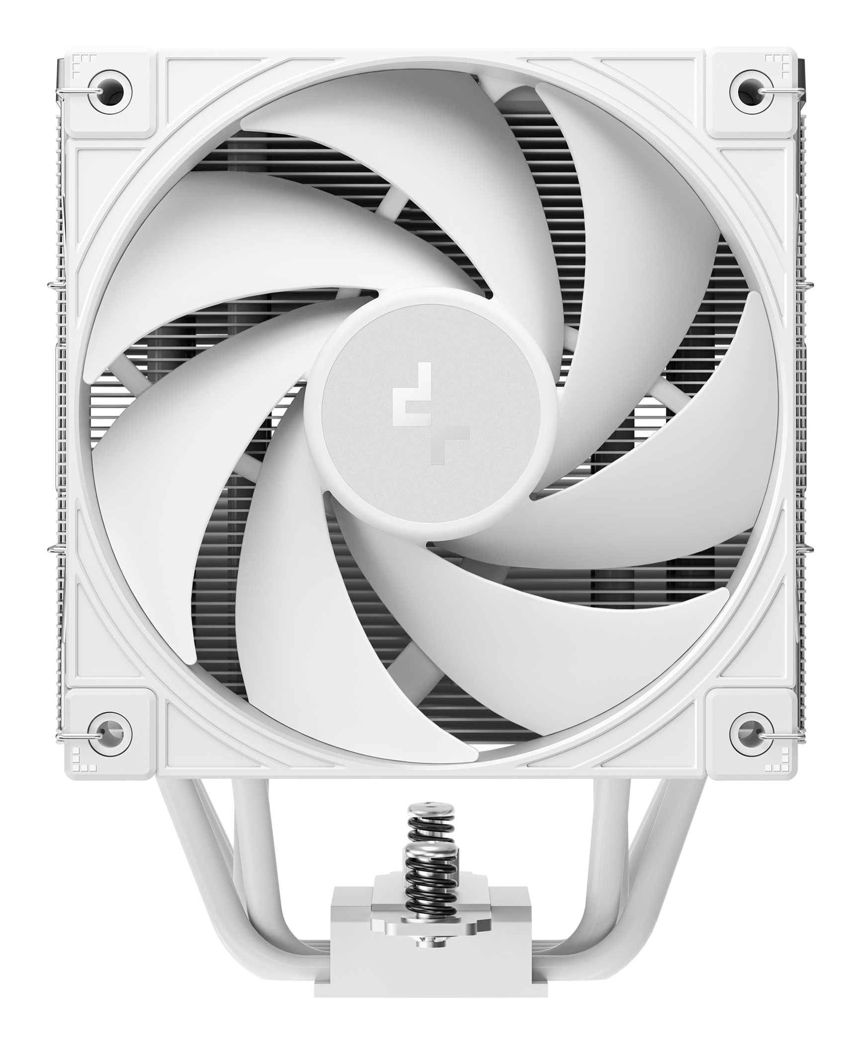 DeepCool AK500 G2 WH Air Cooler, Single Tower, Performance Fan, Wood Grain Top Cover, Replaceable White Matrix-Style Sticker, CTT 2.0, 5 Copper Heat Pipes, Activate Clearing Tech, 0-RPM Startup/Stop, White.