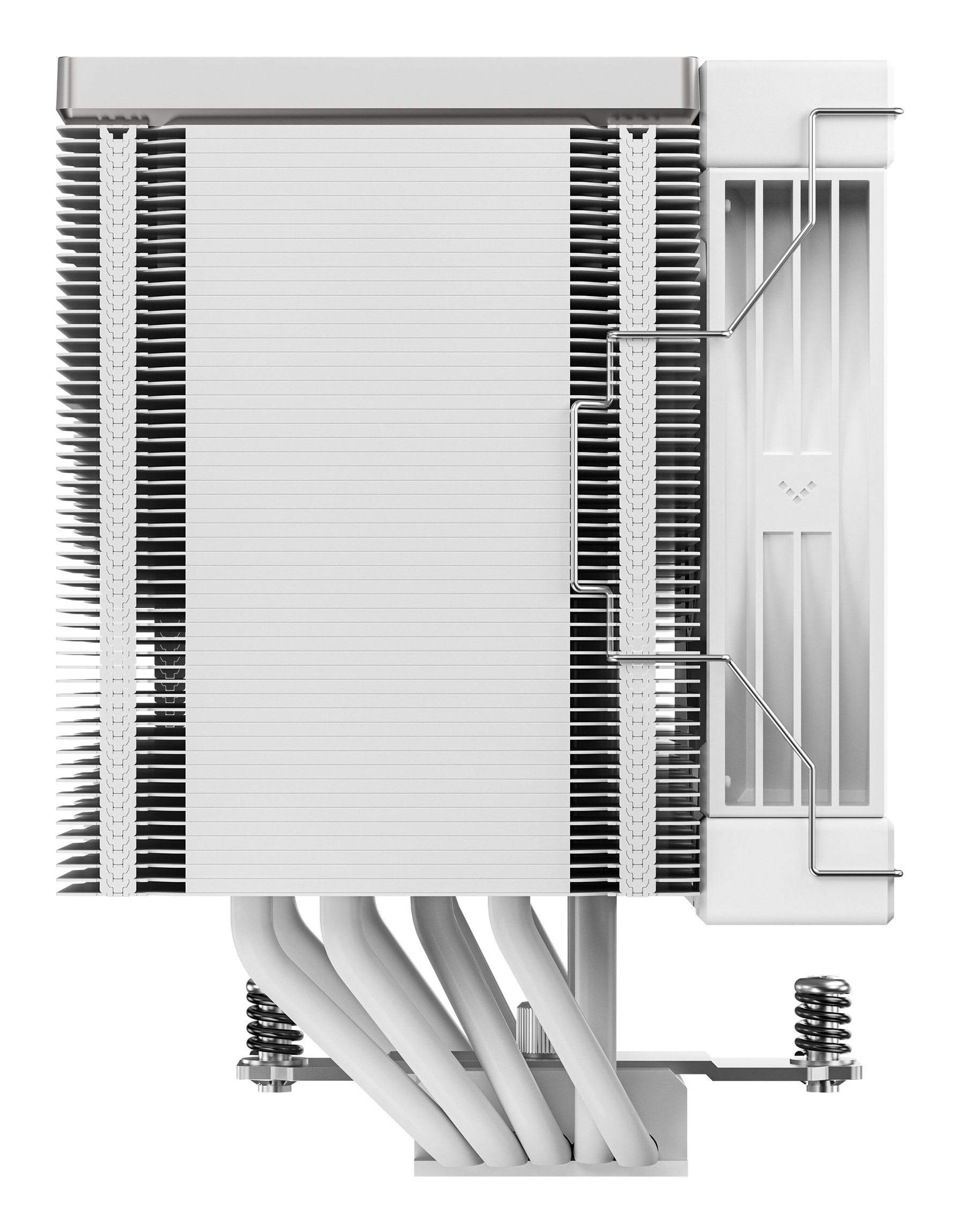 DeepCool AK500 G2 WH Air Cooler, Single Tower, Performance Fan, Wood Grain Top Cover, Replaceable White Matrix-Style Sticker, CTT 2.0, 5 Copper Heat Pipes, Activate Clearing Tech, 0-RPM Startup/Stop, White.