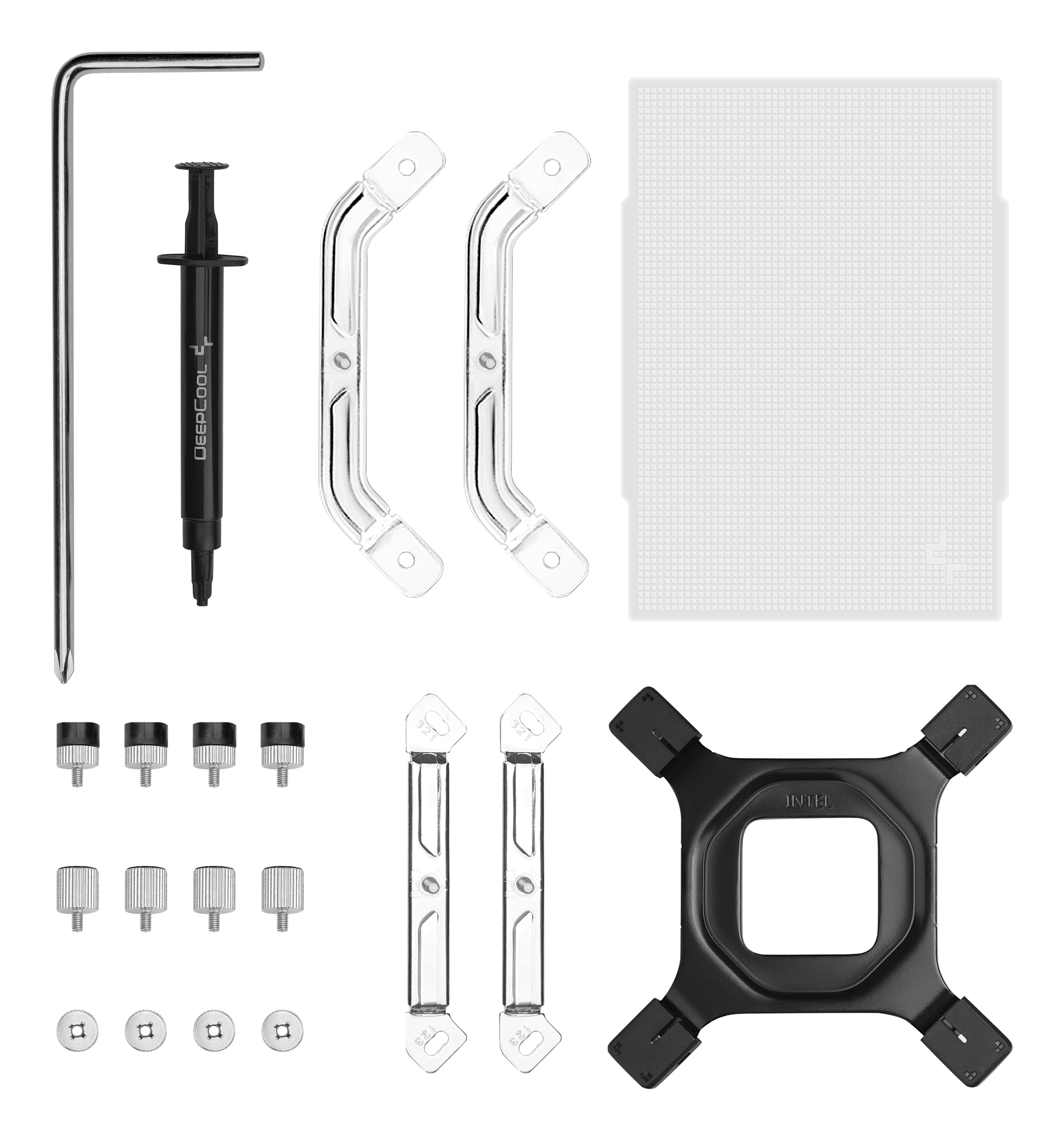 DeepCool AK500 G2 WH Air Cooler, Single Tower, Performance Fan, Wood Grain Top Cover, Replaceable White Matrix-Style Sticker, CTT 2.0, 5 Copper Heat Pipes, Activate Clearing Tech, 0-RPM Startup/Stop, White.