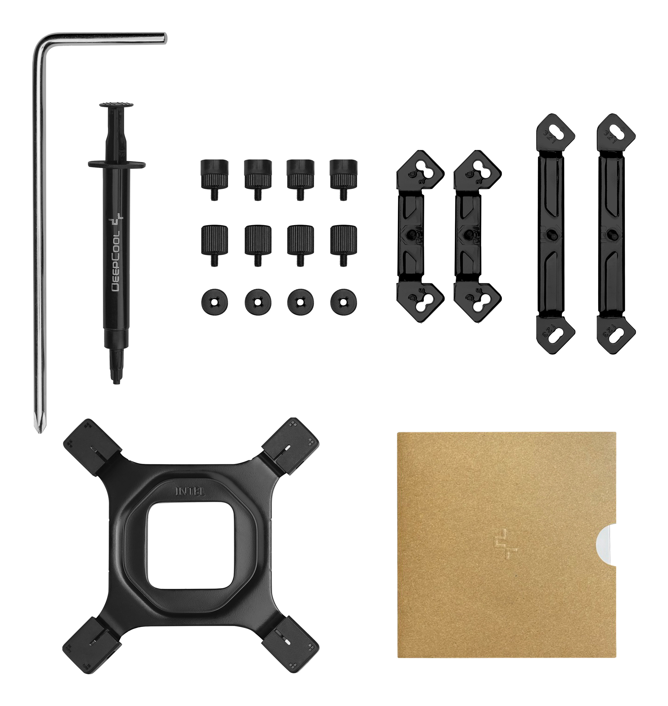 DeepCool AK620 G2 Air Cooler, Dual Tower, Performance Fan, Wood Grain Top Cover, Replaceable Black Matrix-Style Sticker, CTT 2.0, 6 Copper Heat Pipes, Activate Clearing Tech, 0-RPM Startup/Stop, Black.