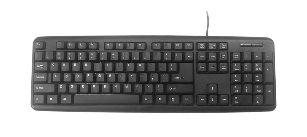 Gembird toetsenbord, USB, zwart, US layout