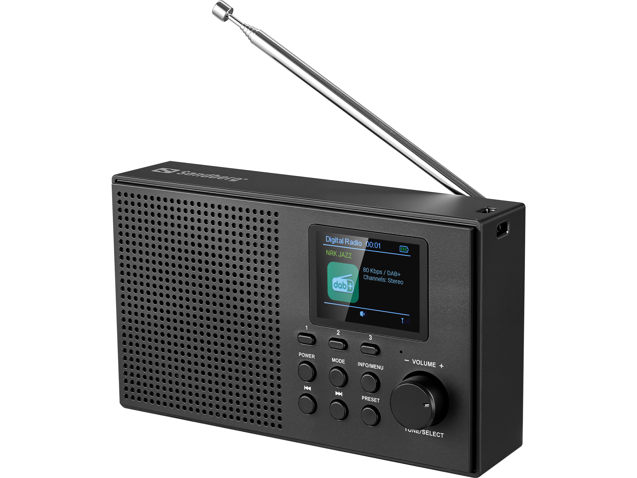 Sandberg Speaker Radio DAB+BT Recharge