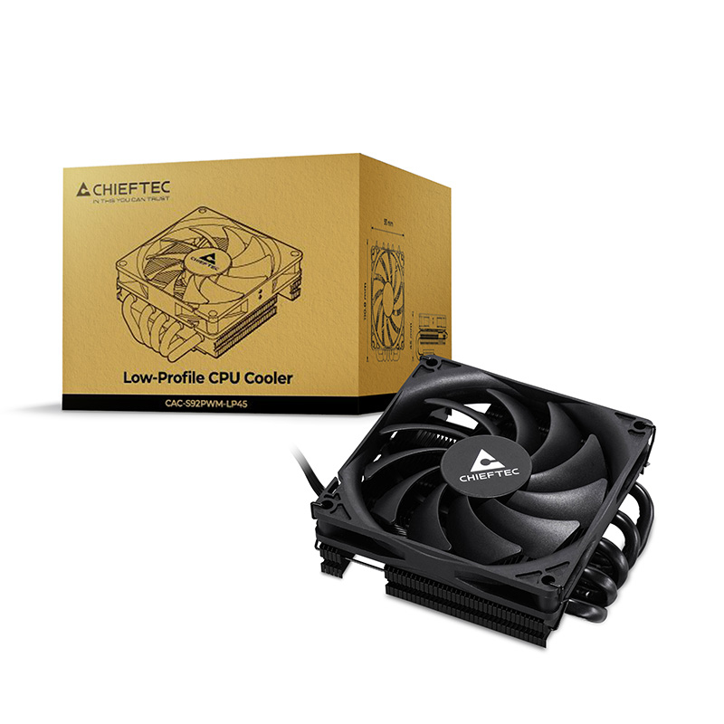 Chieftec Uni // Chieftec Uni // 45mm compact low-profile CPU cooler, 11-blade 92mm PWM slim fan