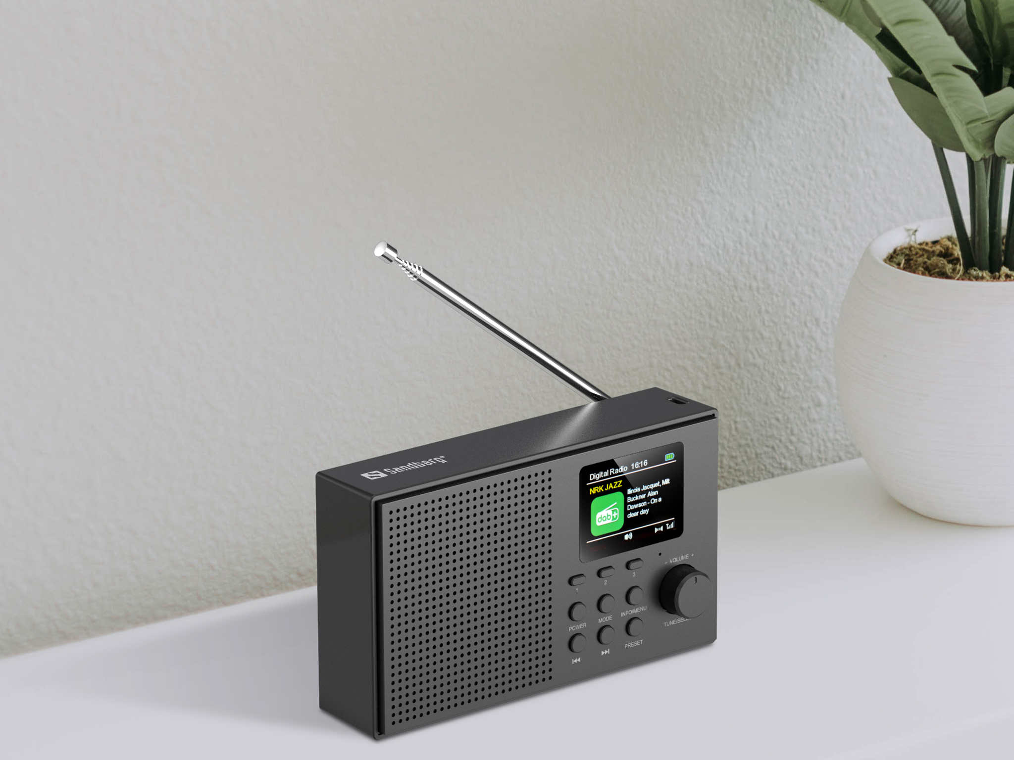 Sandberg Speaker Radio DAB+BT Recharge