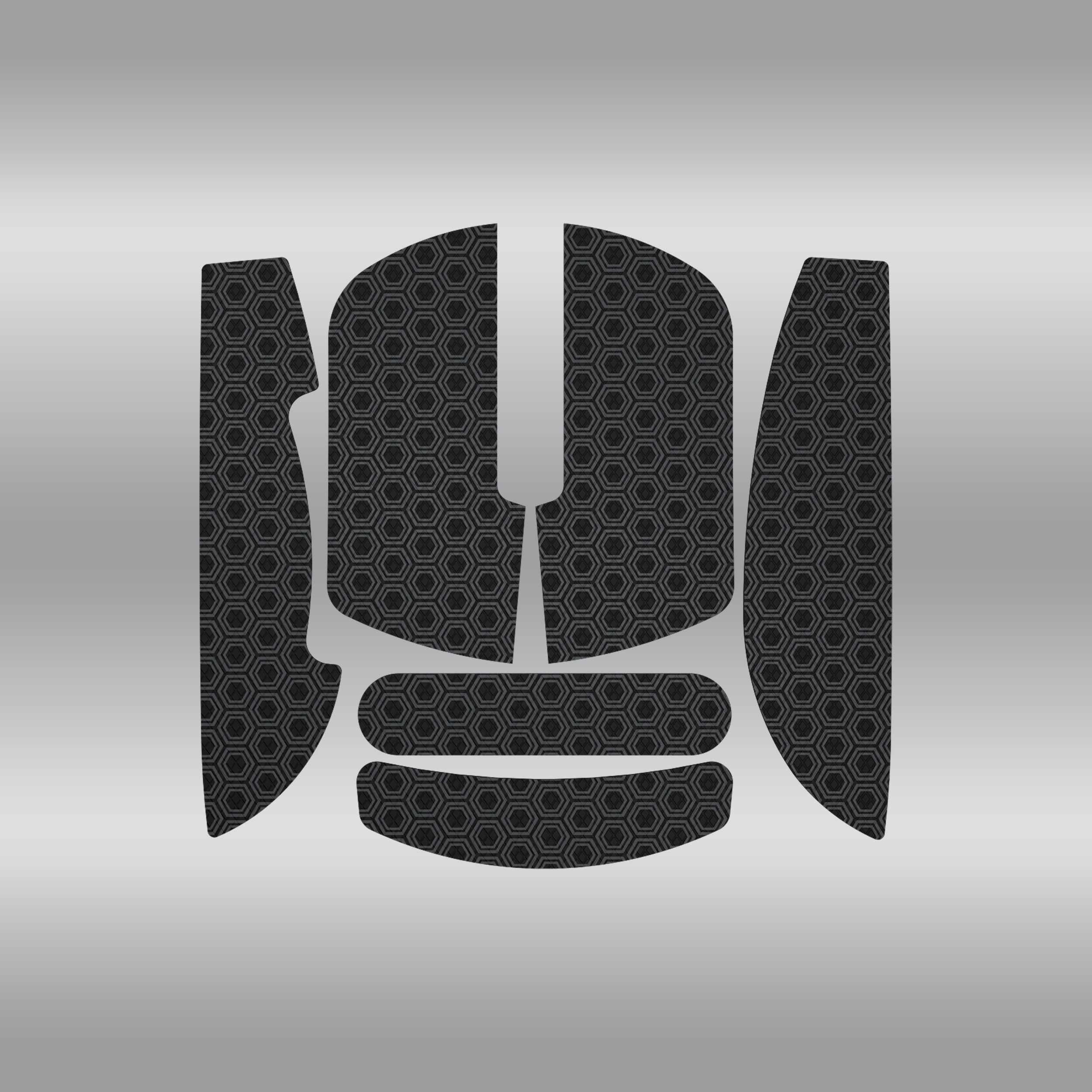 Anti-slip mouse grip tape for HATOR Quasar 3 series, black + deep grey - (ACC082)