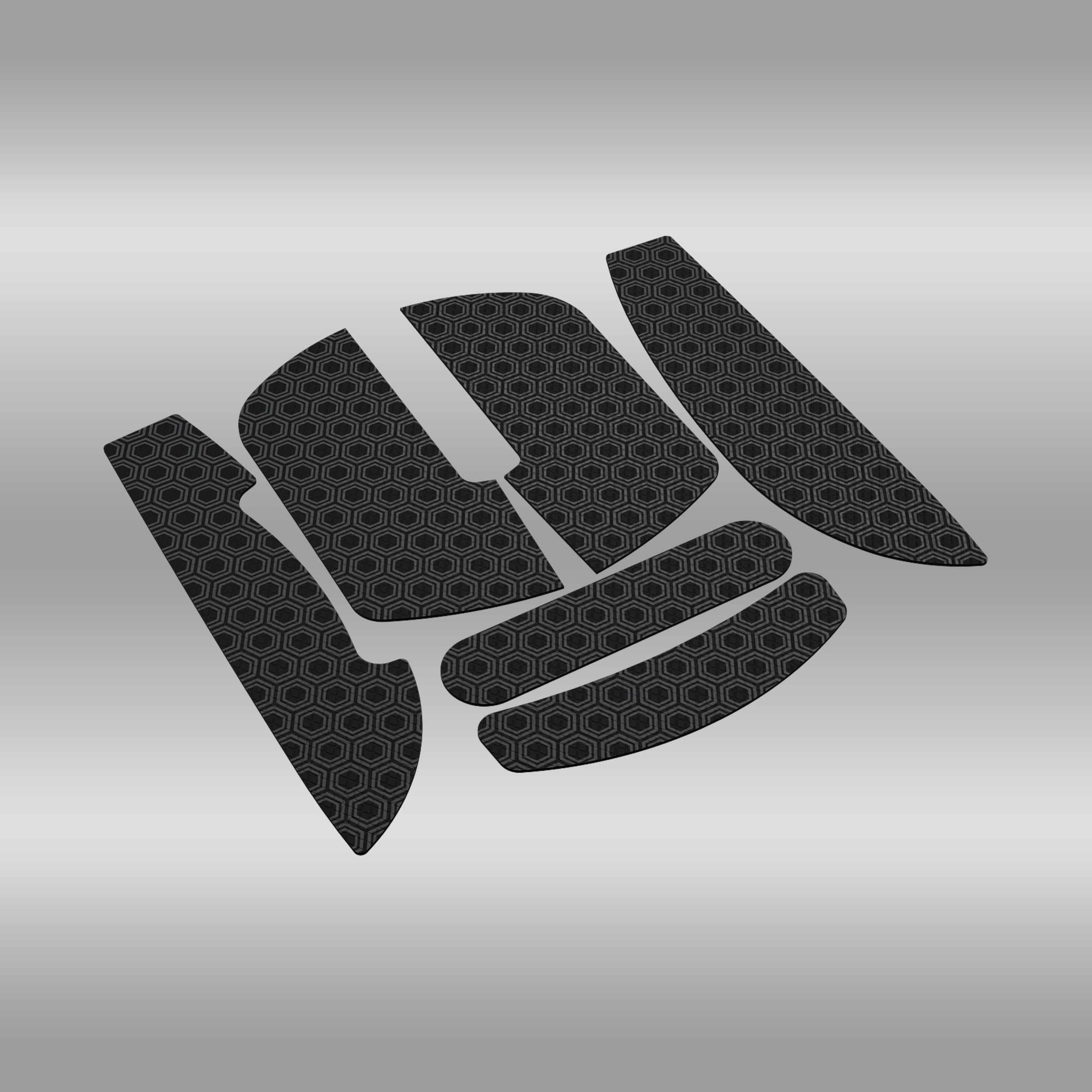 Anti-slip mouse grip tape for HATOR Quasar 3 series, black + deep grey - (ACC082)