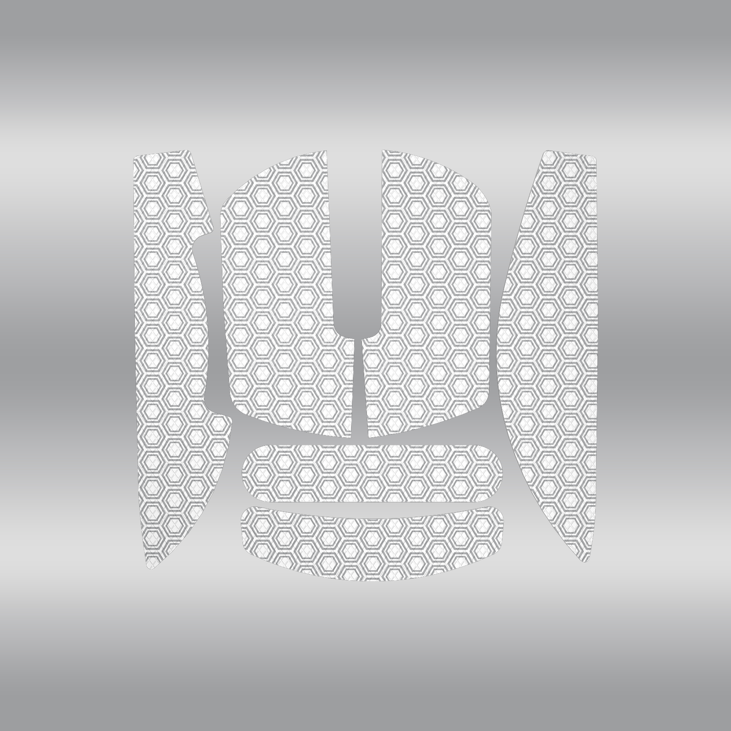 Anti-slip mouse grip tape for HATOR Quasar 3 series, white + light grey - (ACC083)