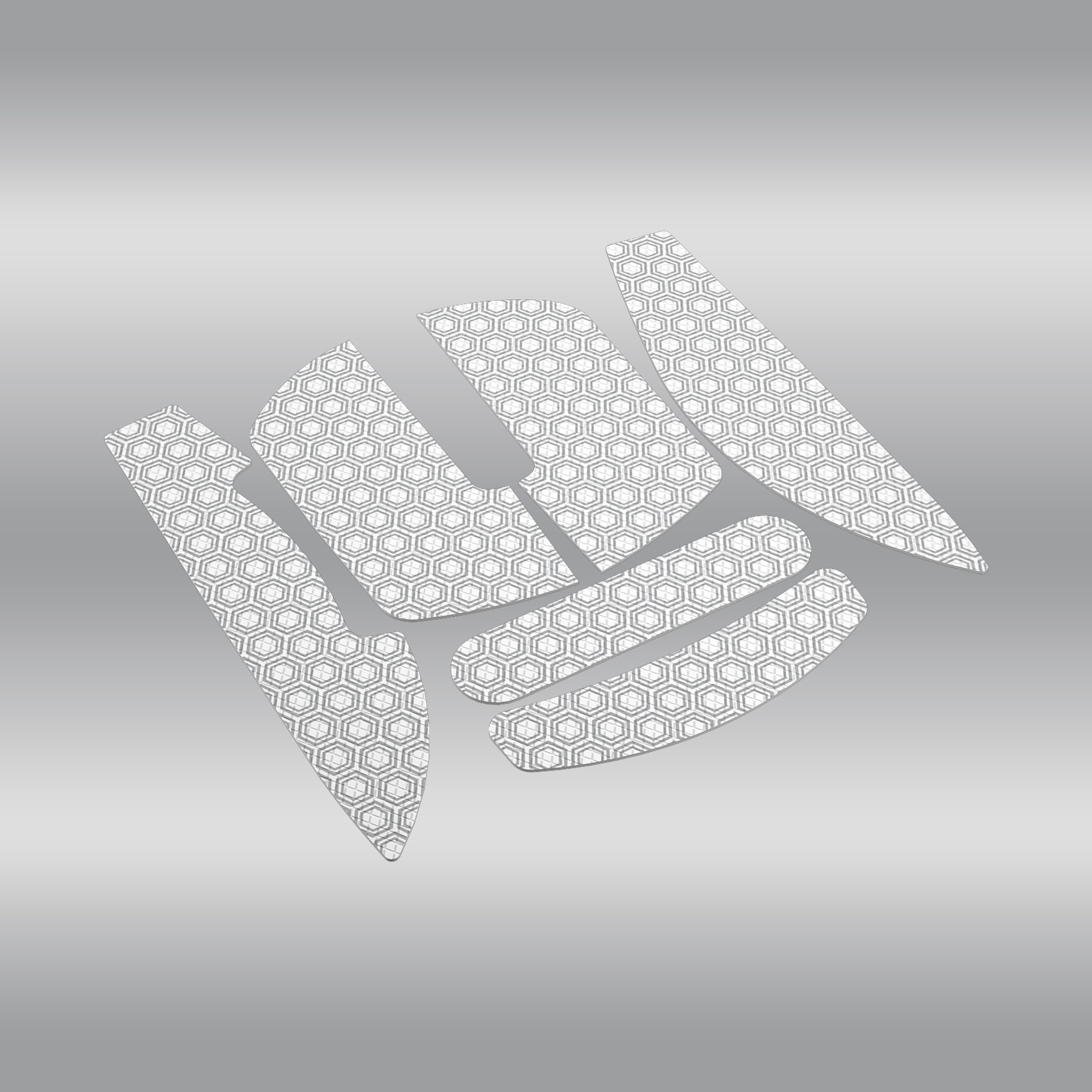Anti-slip mouse grip tape for HATOR Quasar 3 series, white + light grey - (ACC083)