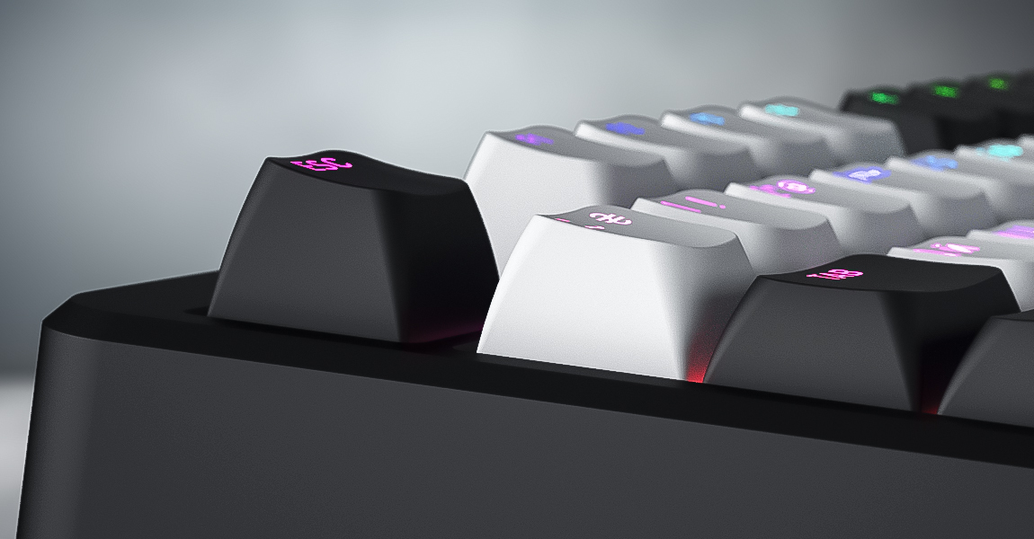 HATOR Rockfall 3 TKL wireless orange (SQWL87) white, QMK/VIA, OMA profile US layout ANSI (white-gray keycaps) Keyboard - linear Mechanical Switches - US - ANSI Layout (SQWL87W)