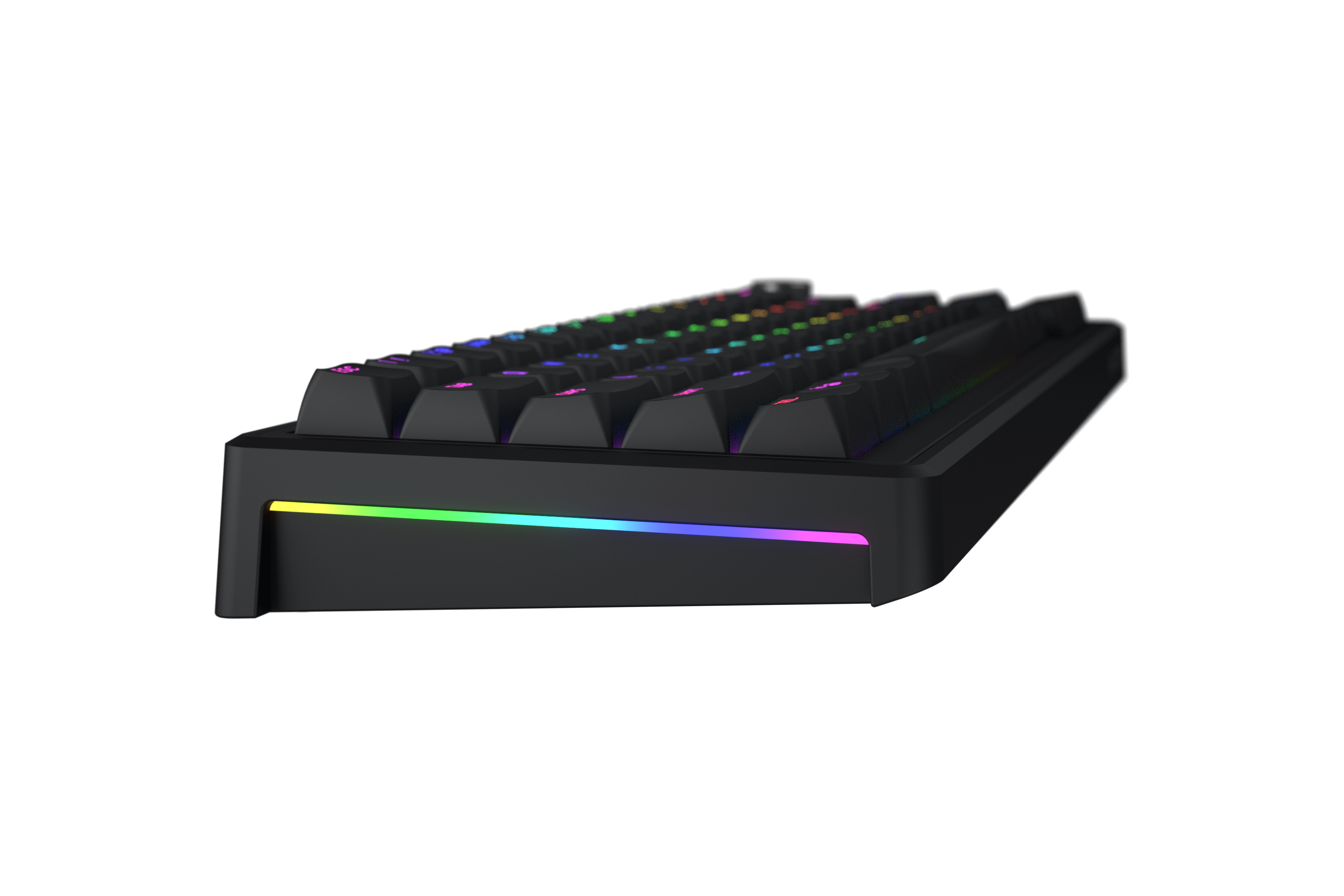 HATOR Skyfall 65, black-black, ABS OMA black-black keycaps US-ANSI Layout, HATOR Aurum Sterling 70M linear speed mechanical hotswap 50gf switches, USB, gasket mount structure & anti-noise sandwich, knob, RGB workspace&gaming keyboard - (HTK1160)