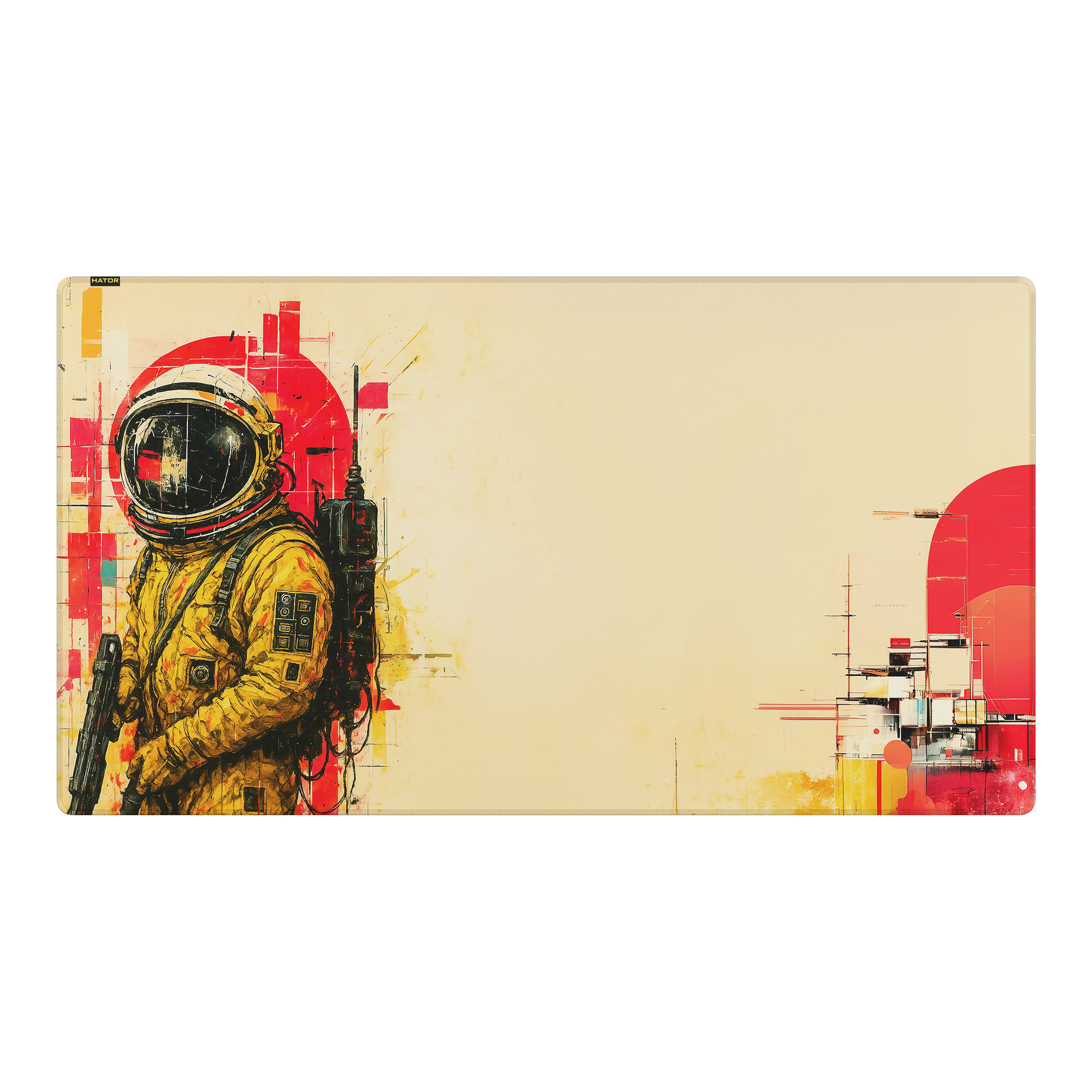 HATOR Tonn EVO 3XL Astronaut, size: 1000 x 550 x 3mm, Hybrid surface, anti-slip natural rubber base, stitched edge, gaming mouse pad - (HTP-050)