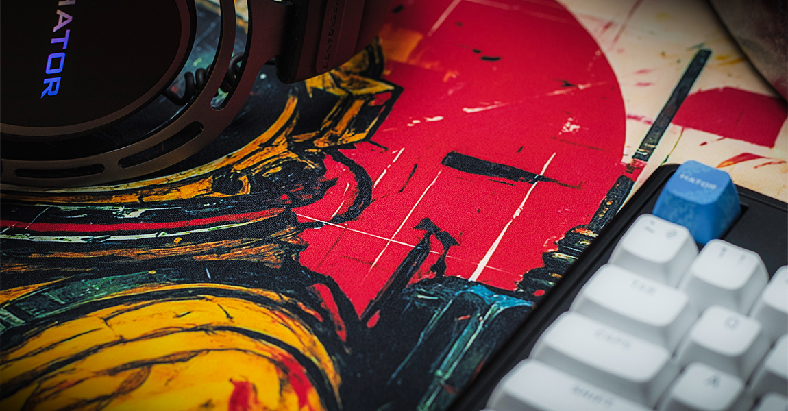 HATOR Tonn EVO 3XL Astronaut, size: 1000 x 550 x 3mm, Hybrid surface, anti-slip natural rubber base, stitched edge, gaming mouse pad - (HTP-050)